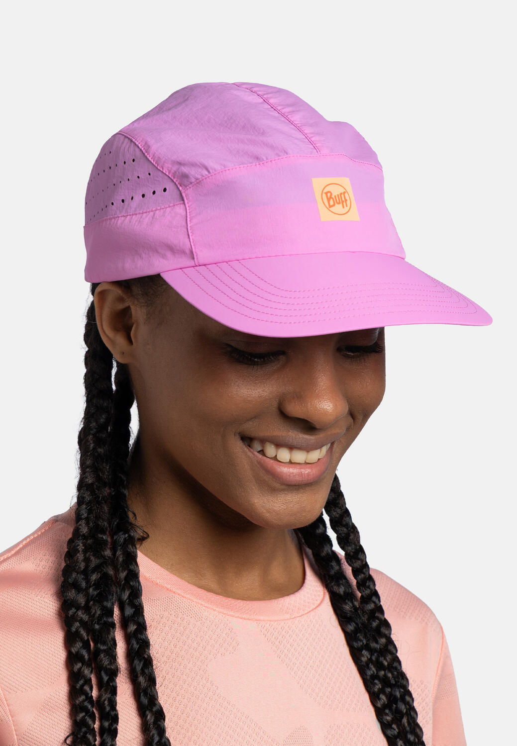 Tampa de velocidade Íris sólida corrida Unisex Pink Buff 6/7