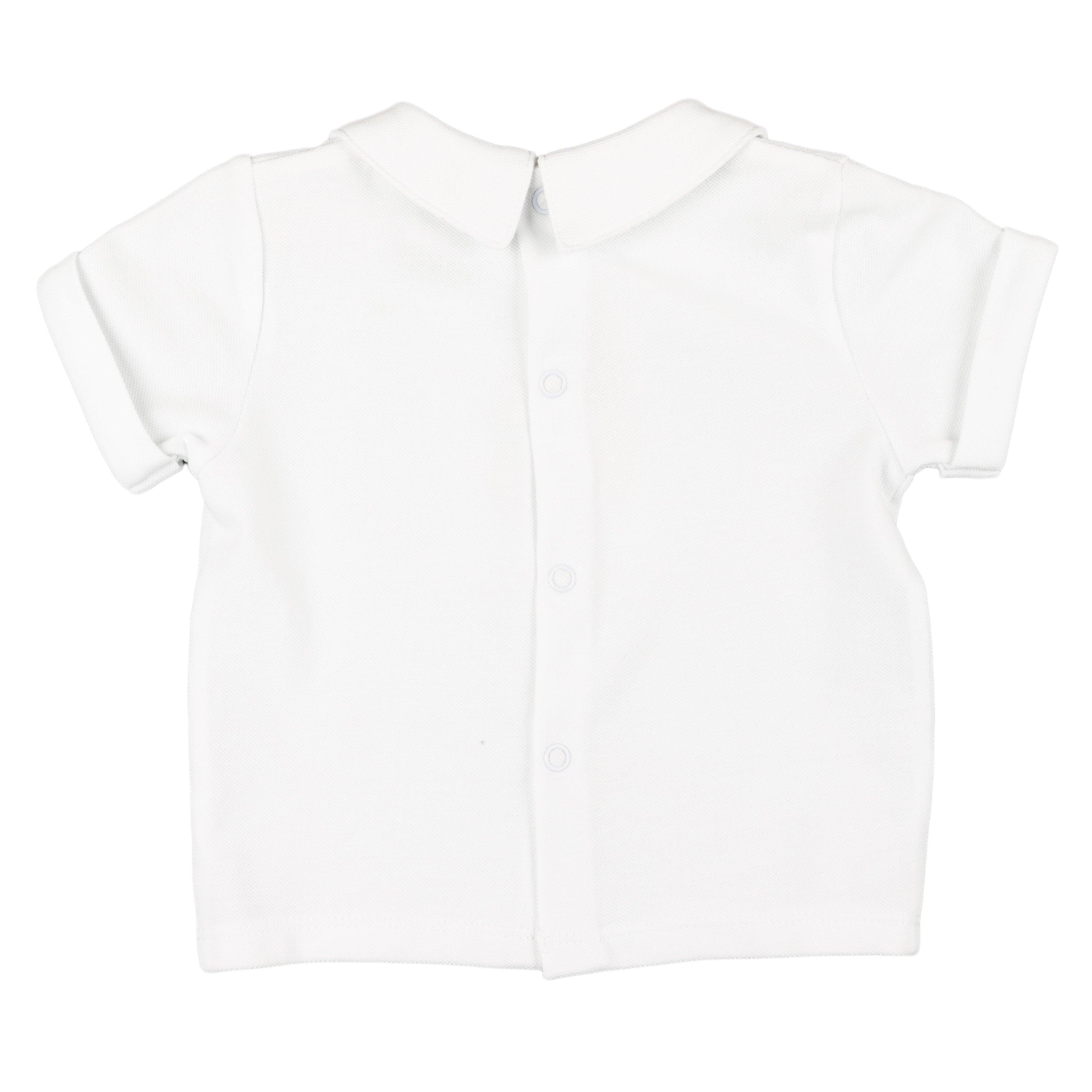 Camiseta de recién nacido blanca 3/4