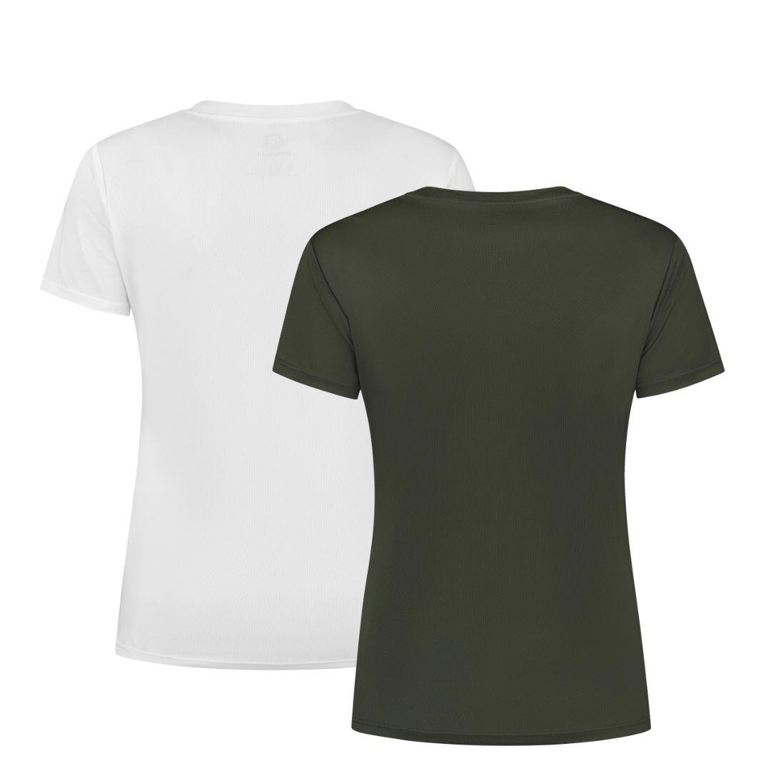 Dames Hardloopshirt Korte Mouwen 2-Pack Sportshirt 3/7