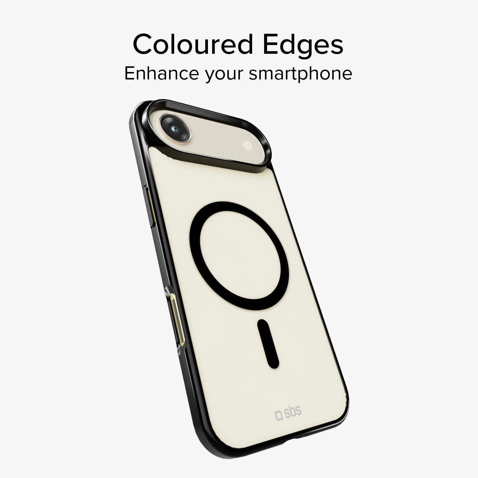 Cover per iPhone Air con bordi colorati compatibile con ricarica MagSafe 2/7