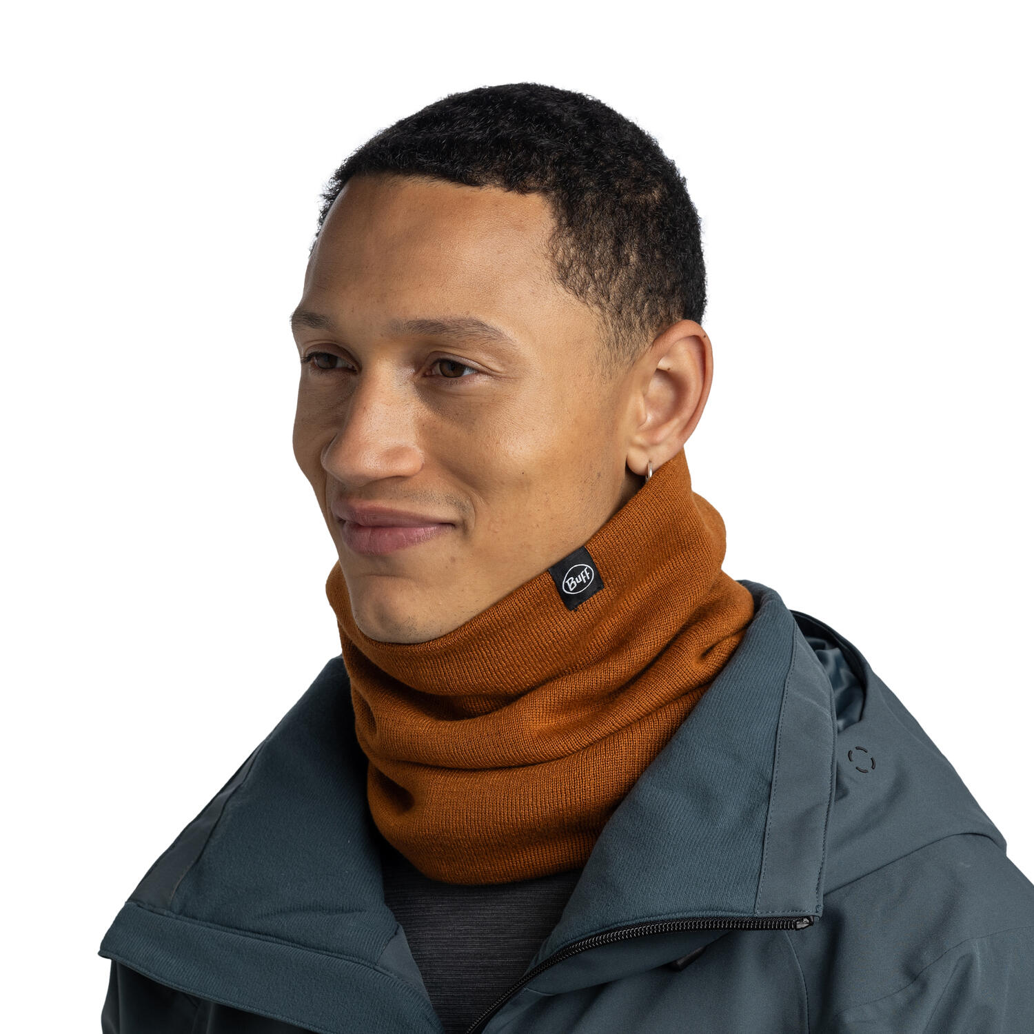 Cache-cou tricoté Unisex Buff Marron TAILLE UNIQUE 6/7