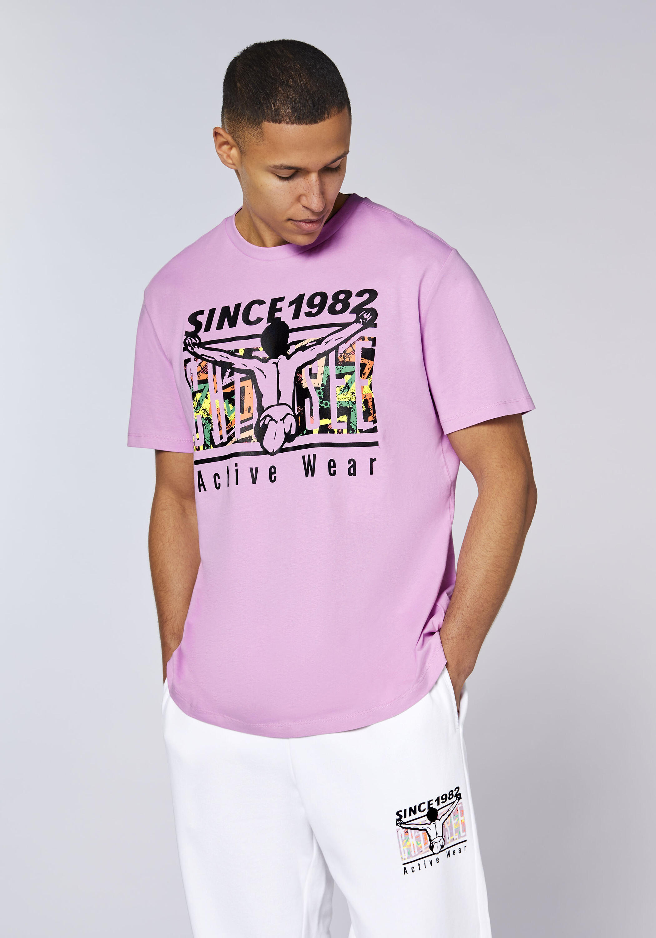 T-Shirt mit großem Retro-Frontprint 3/7