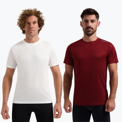 Heren hardloopshirts korte mouwen 2-pack sportshirts