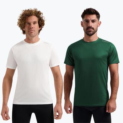 Heren hardloopshirts korte mouwen 2-pack sportshirts