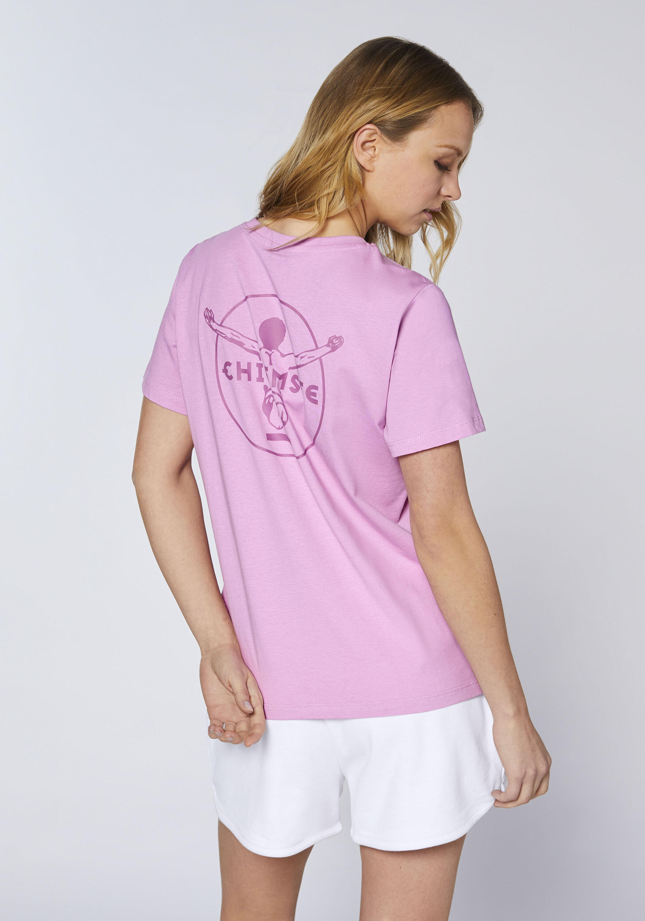 T-Shirt mit tonalem Stick & Print 4/7