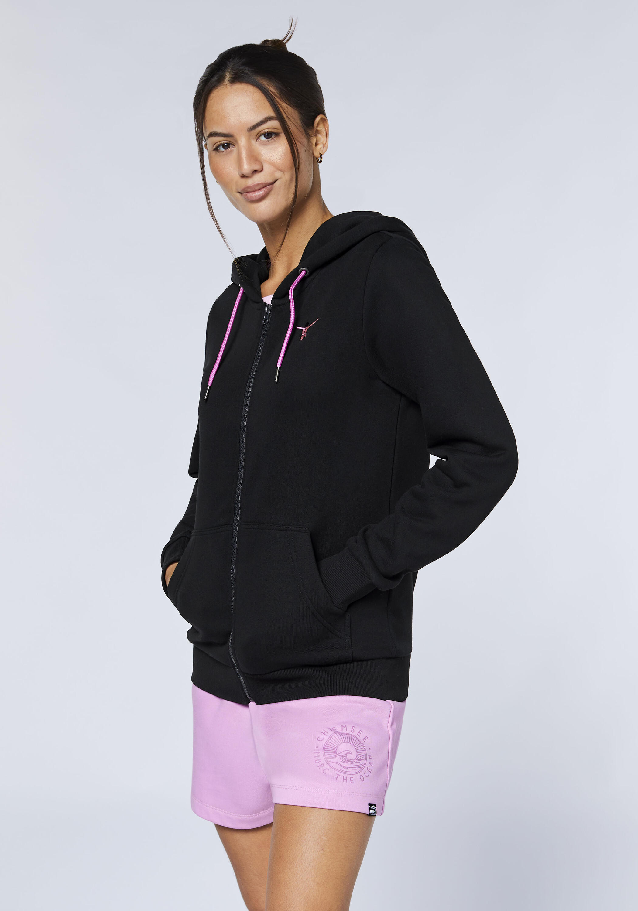 Sweatjacke mit großem Rückenprint 3/7