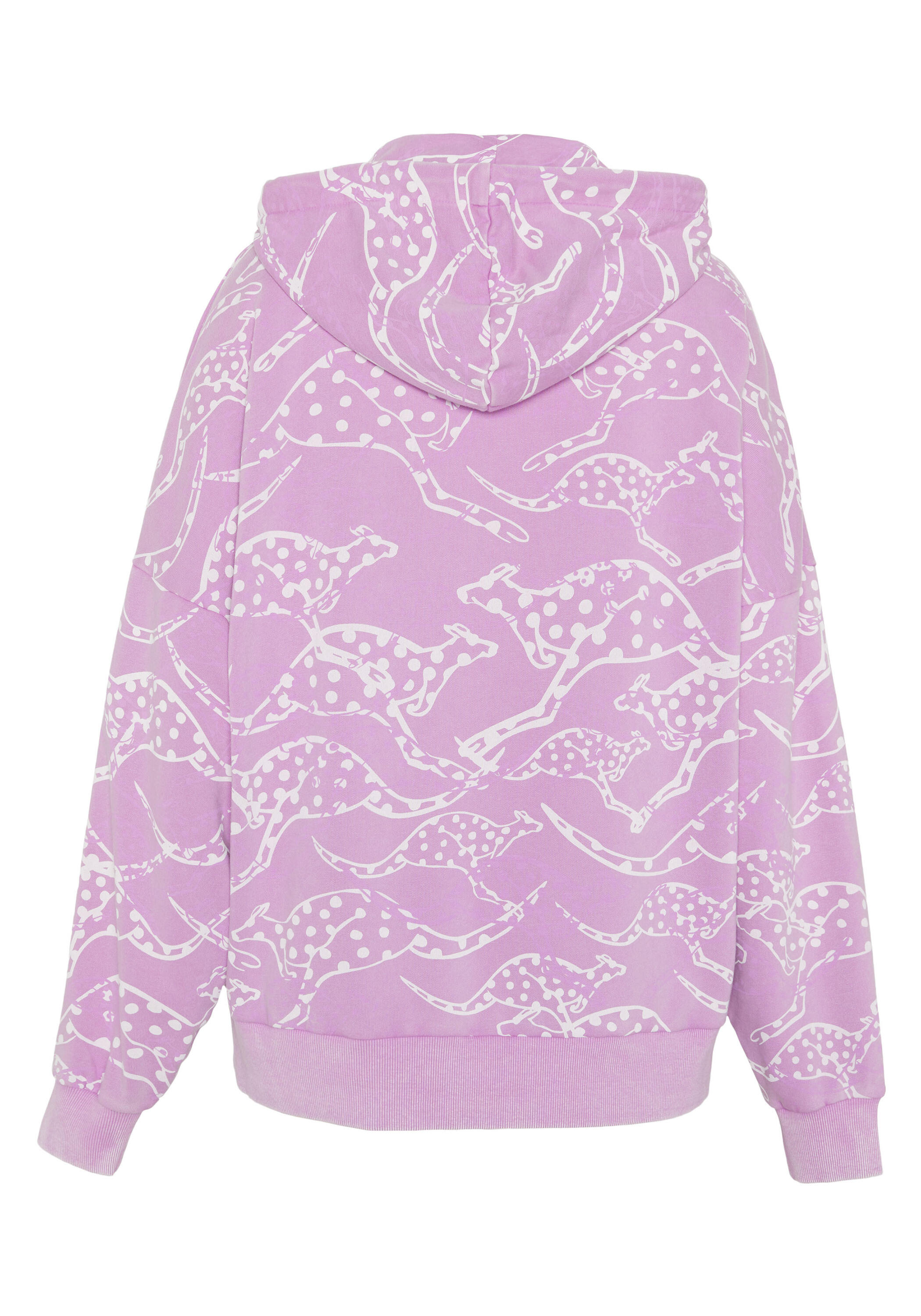 Kapuzensweatshirt mit Allover-Känguru-Print 2/7
