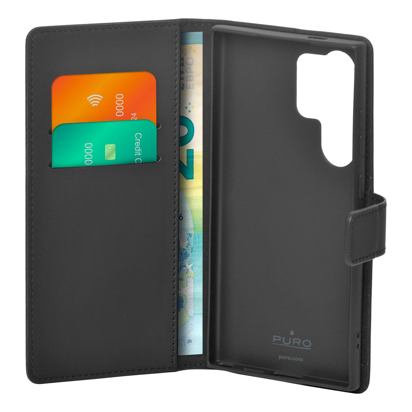Étui portefeuille avec support pour Samsung Galaxy S24 Ultra 2/3