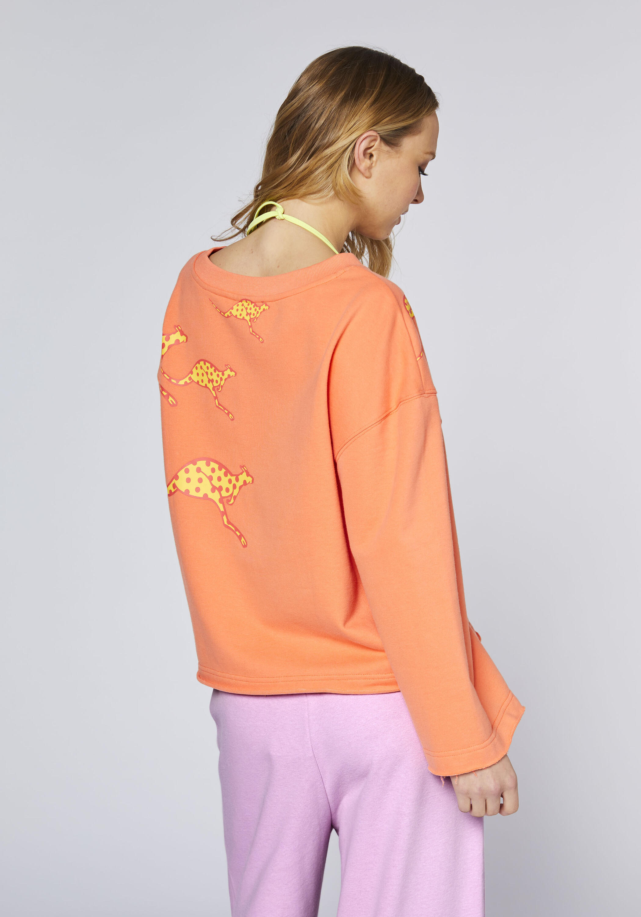 Sweatshirt mit platziertem Känguru-Print 4/7