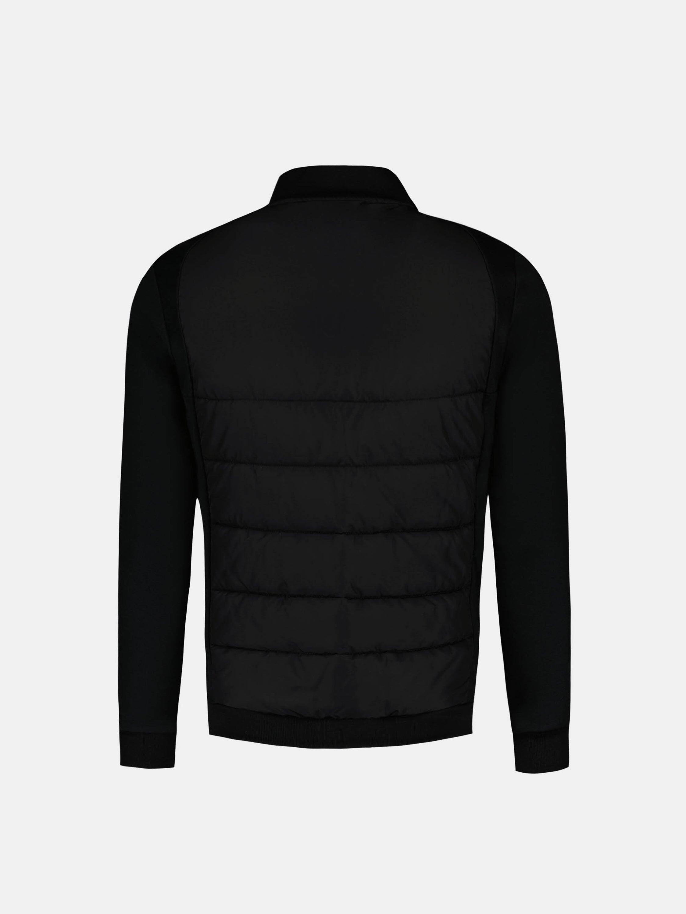 Veste zippée matelassée bi-matière avec détail tricolore Hybride 3/5