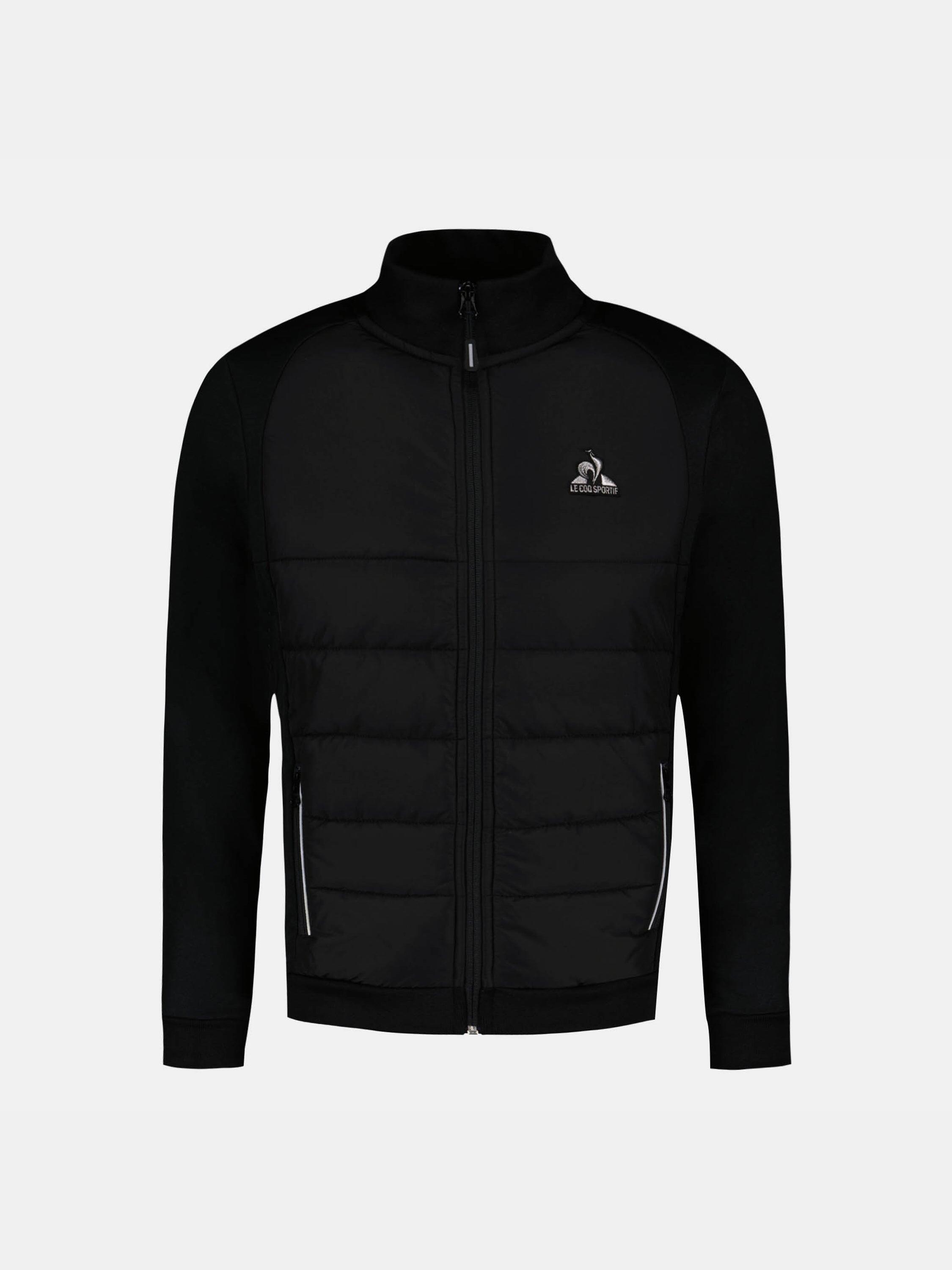 Veste zippée matelassée bi-matière avec détail tricolore Hybride 2/5