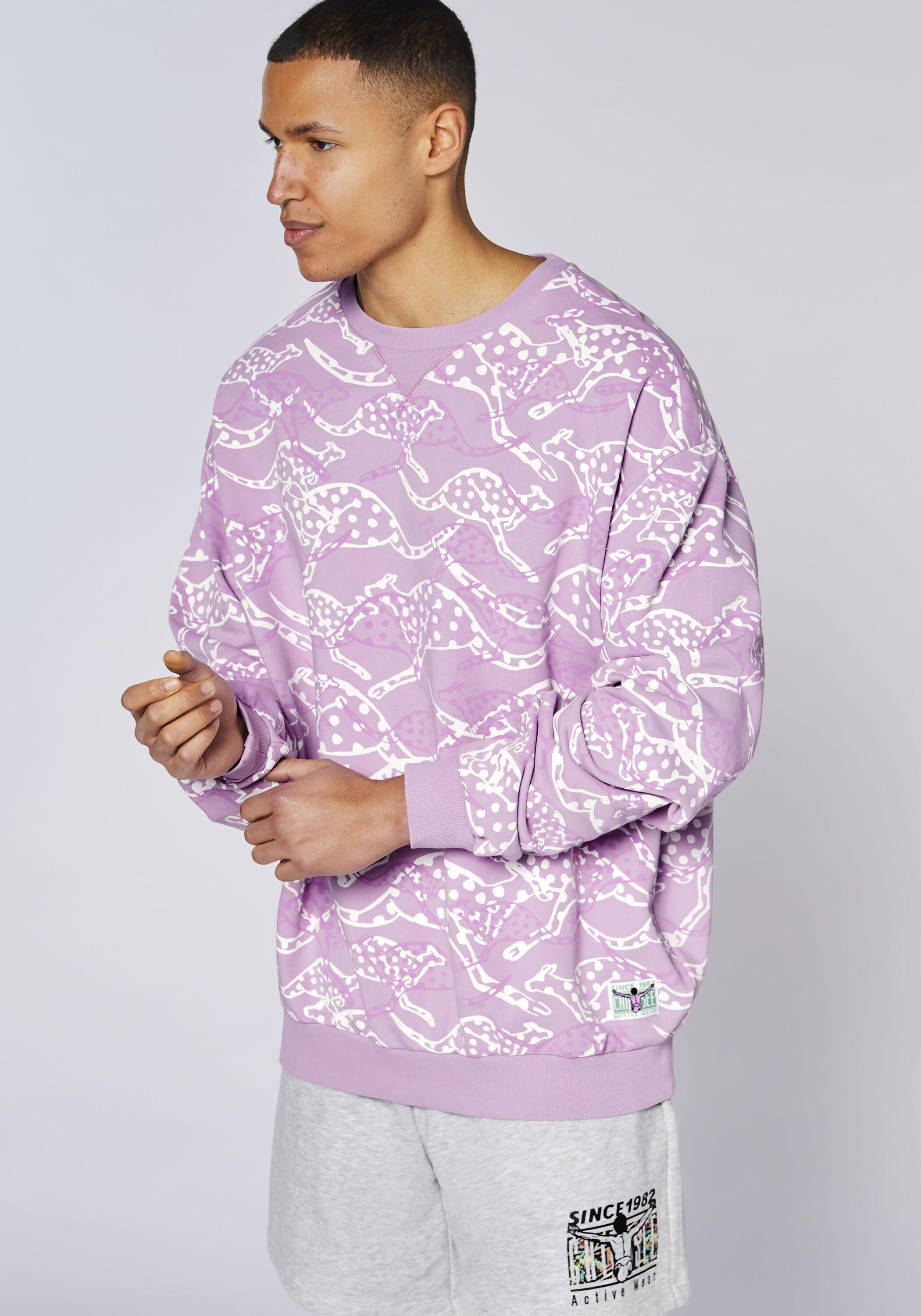 Sweatshirt mit Känguru-Alloverprint 6/7