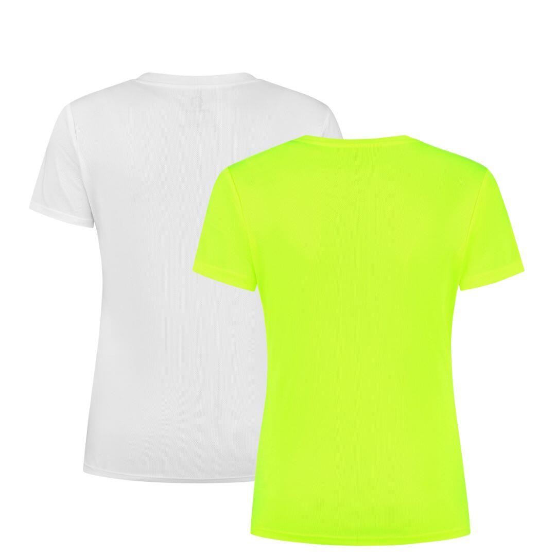 Laufshirt Damen Atmungsaktives Kurzarmshirt 2er-Pack 3/7