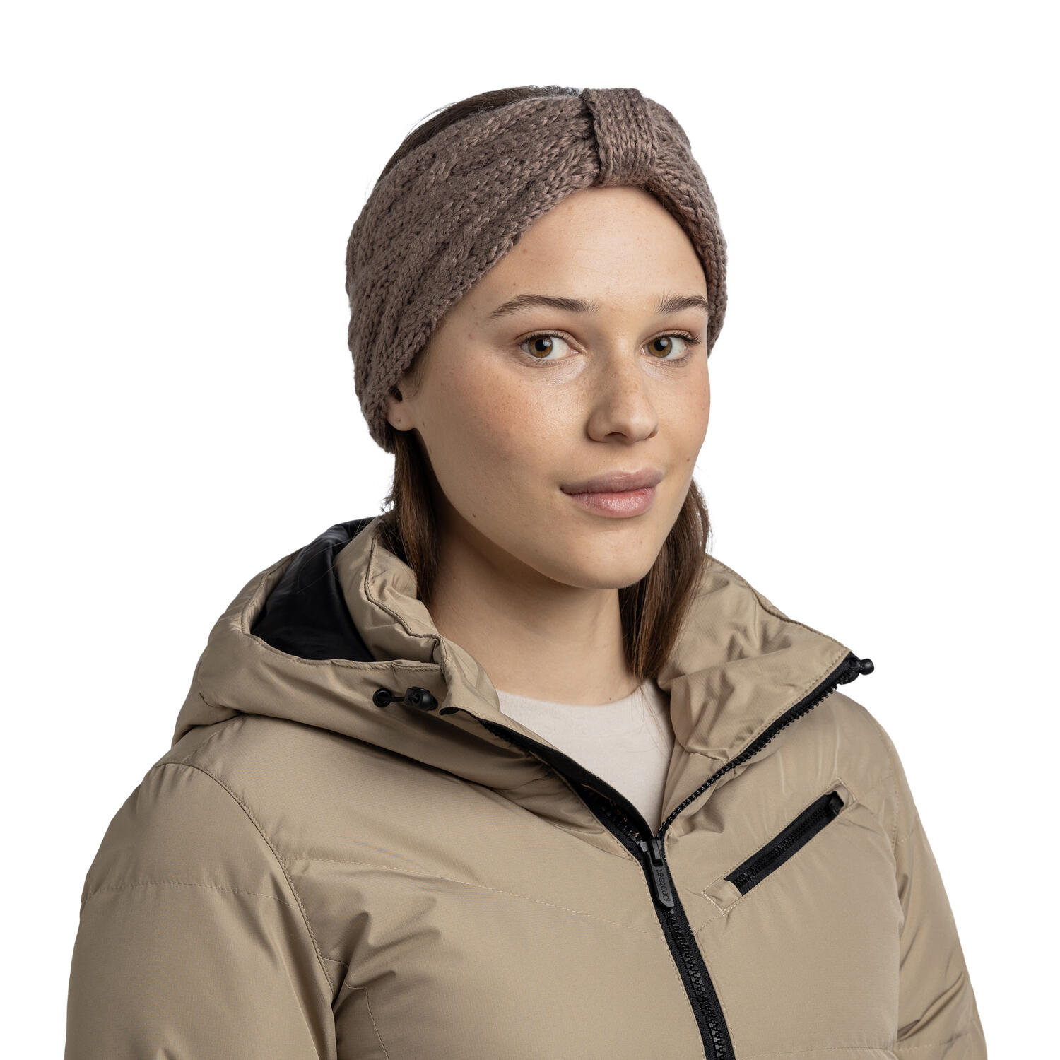 Bandeau tricoté Femme Buff Marron TAILLE UNIQUE 5/7