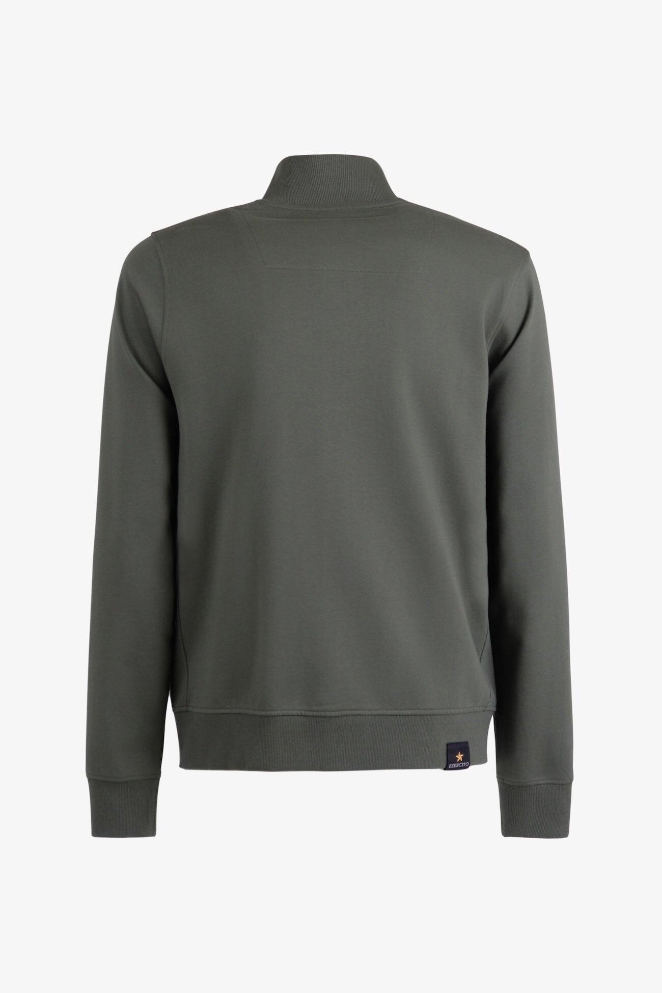 Felpa Esercito con zip uomo 2/4