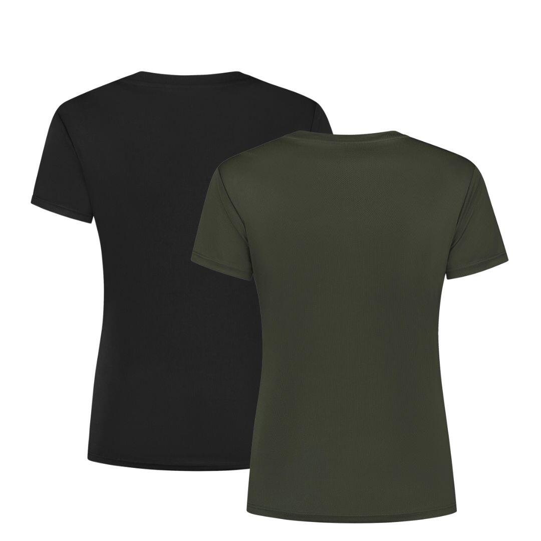 Dames Hardloopshirt Korte Mouwen 2-Pack Sportshirt 3/7