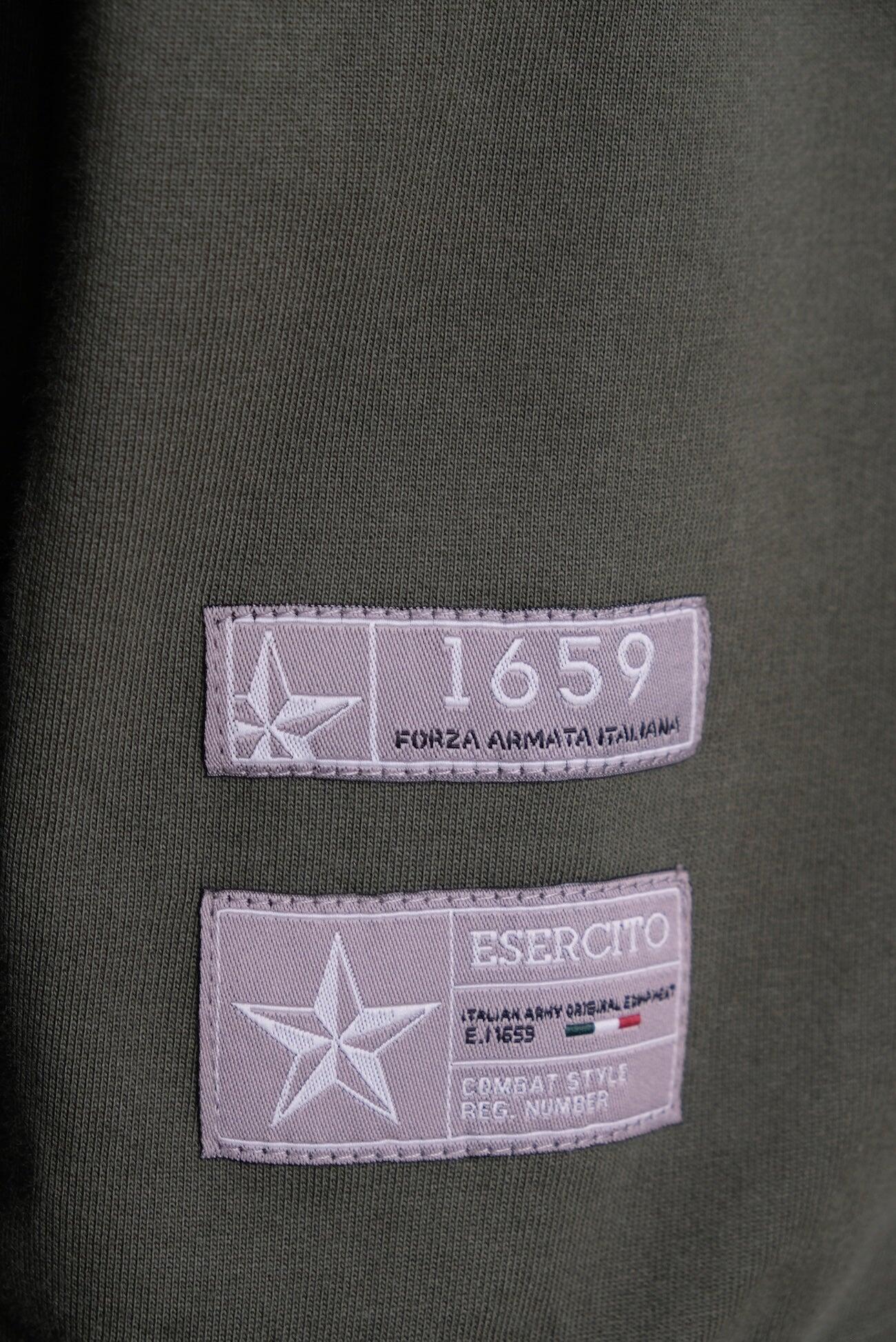 Felpa Esercito con zip uomo 4/4