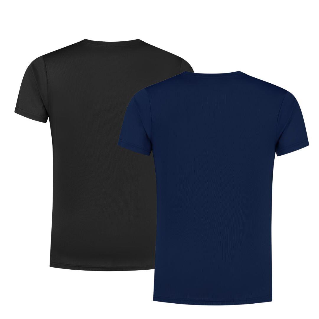 Herren Laufshirt 2er-Pack Kurzarmshirt 3/7