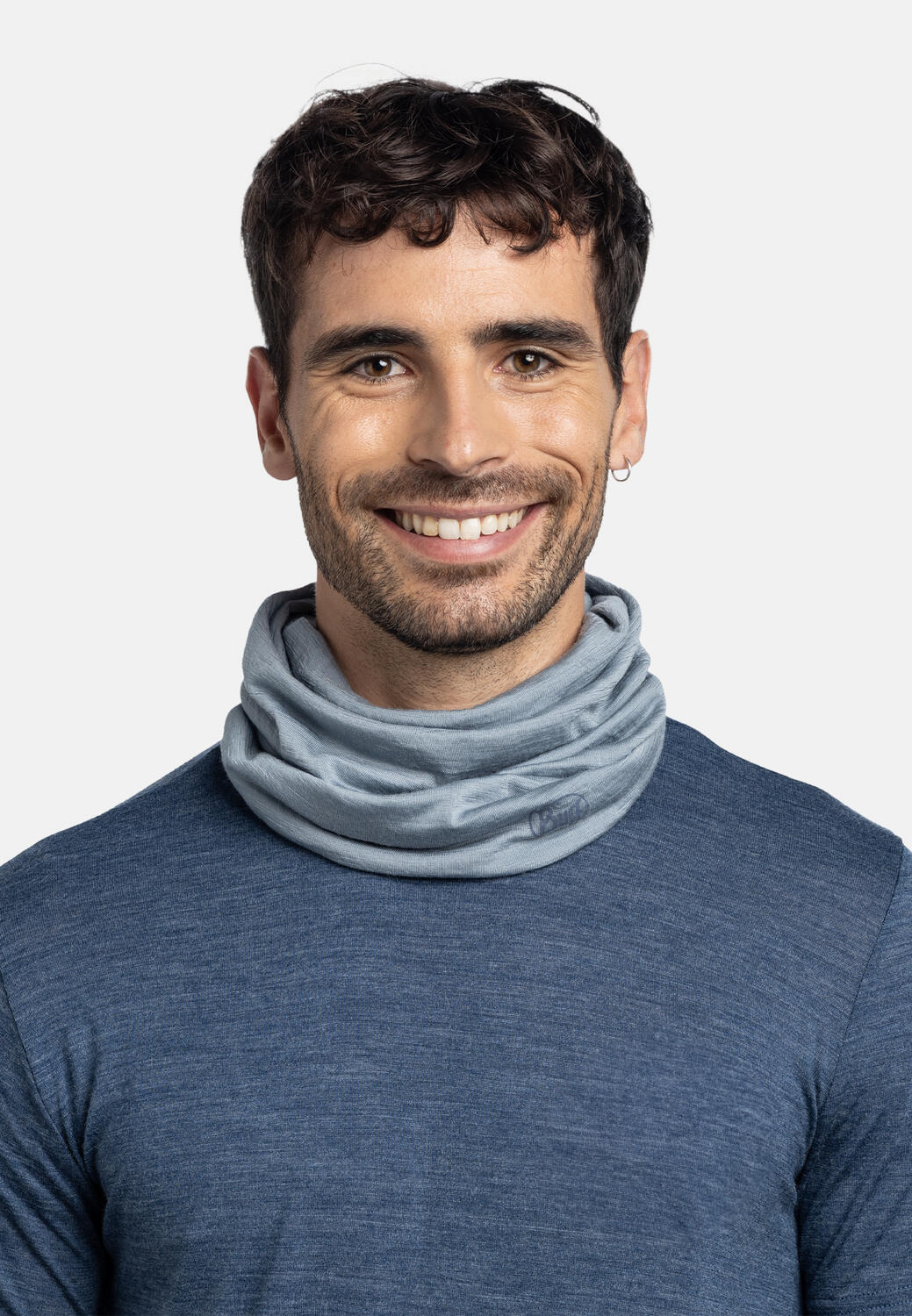 Braga de cuello Merino Lightweight Unisex Buff Azul claro ÚNICA 5/7