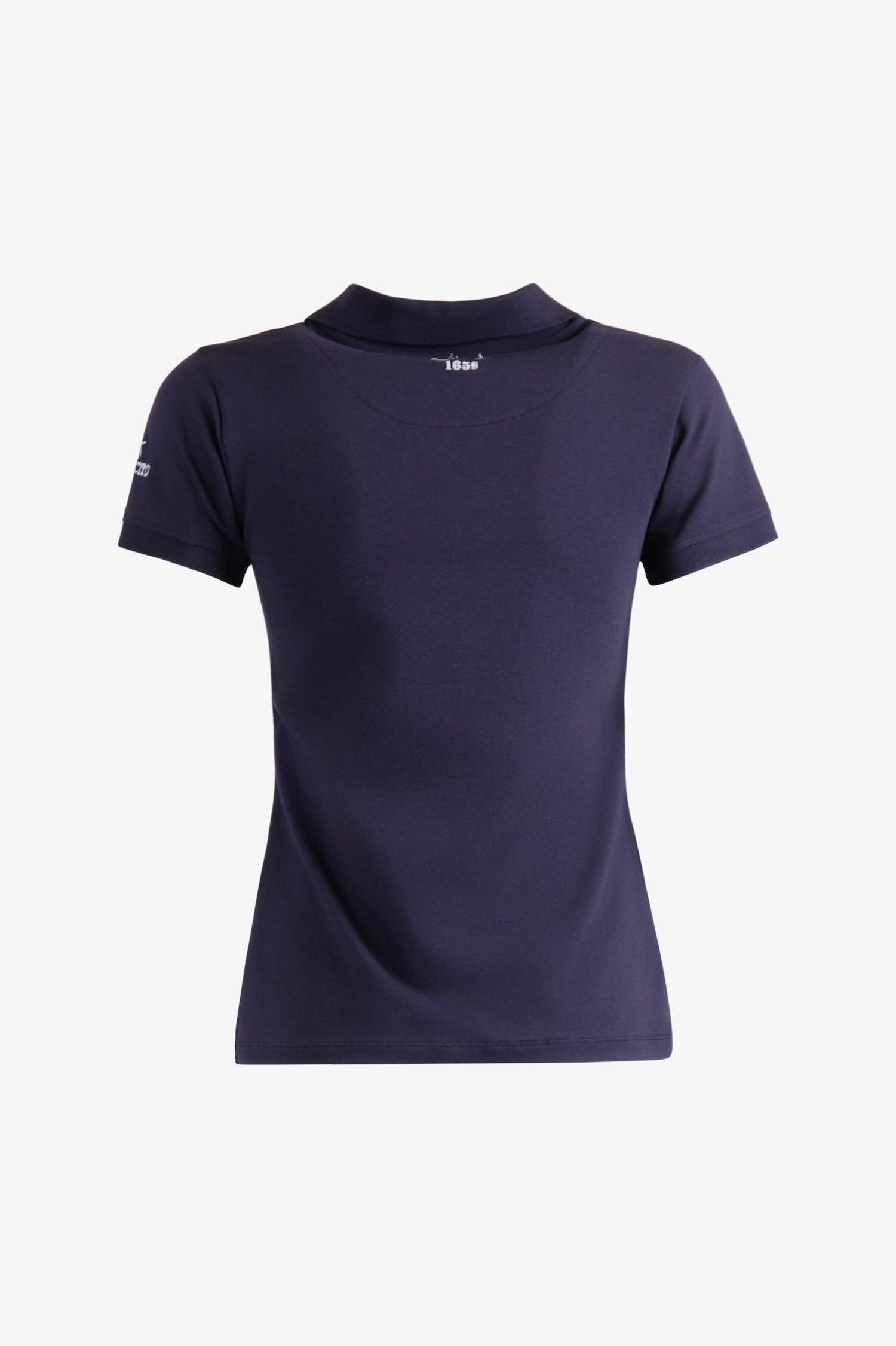 Polo Aviazione Esercito blu a maniche corte in cotone donna 2/4