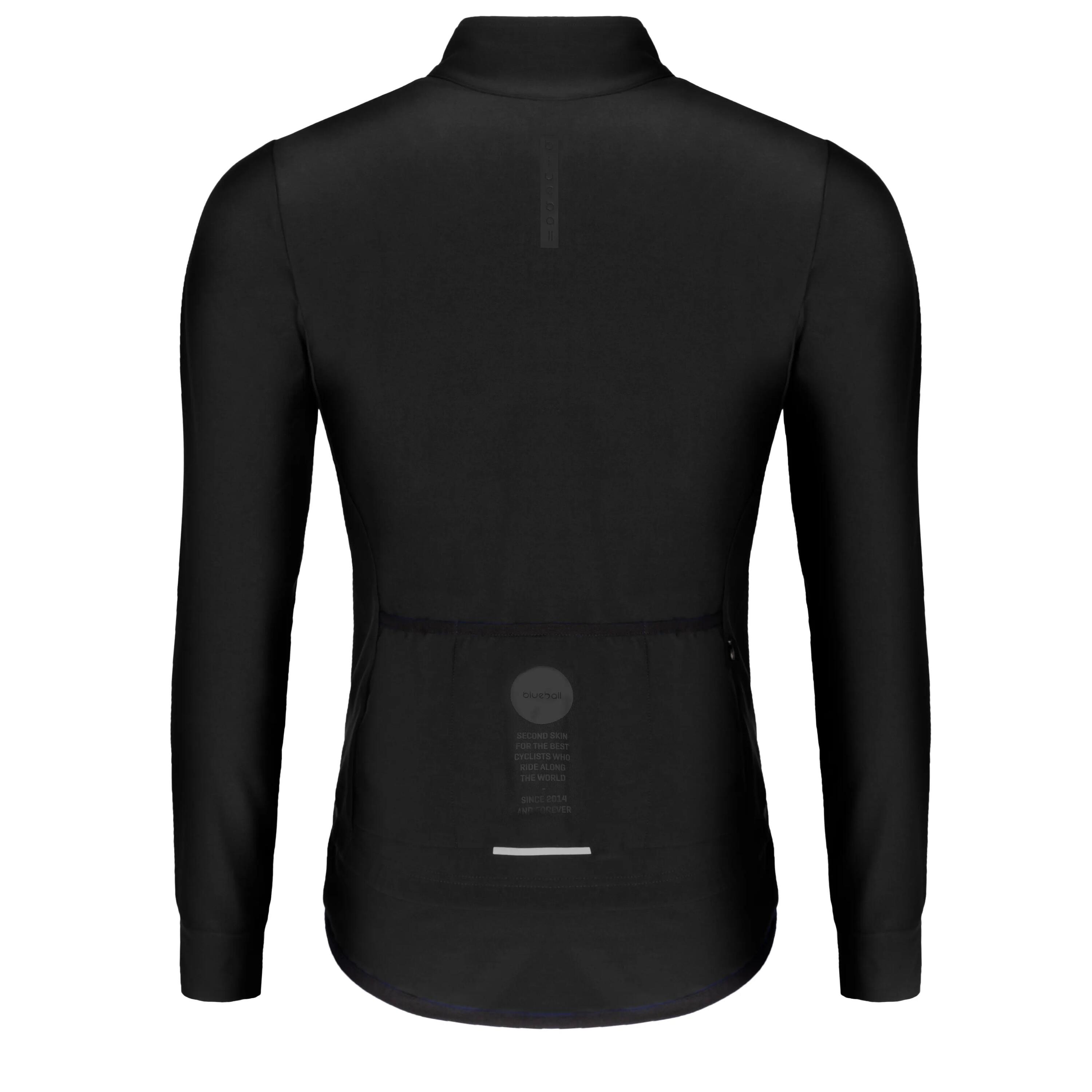 Chaqueta ciclista hombre manga larga negro 2/6