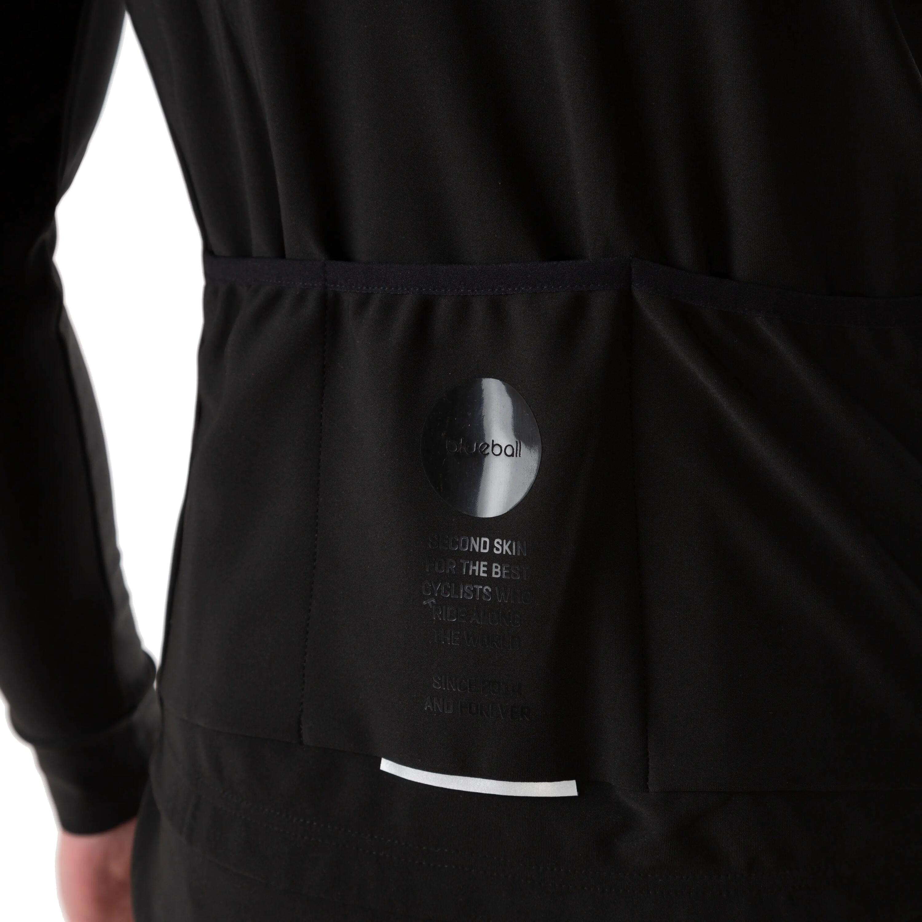 Chaqueta ciclista hombre manga larga negro 5/6