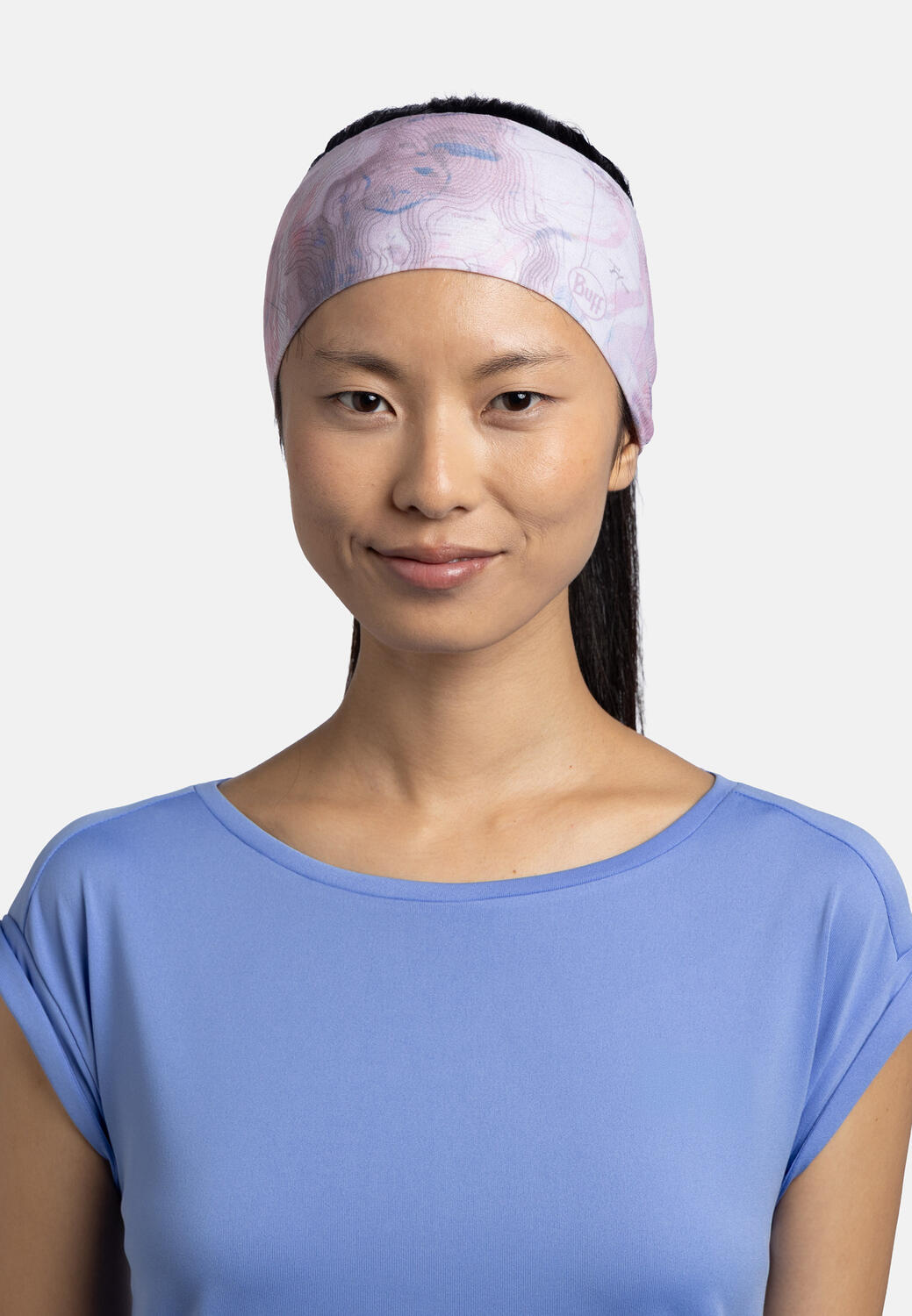 Opaska na głowę damska Buff Coolnet UV Ellipse Headband - orisa pink azalea 5/6