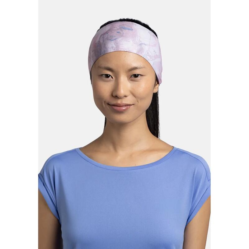 Opaska na głowę damska Buff Coolnet UV Ellipse Headband - orisa pink azalea