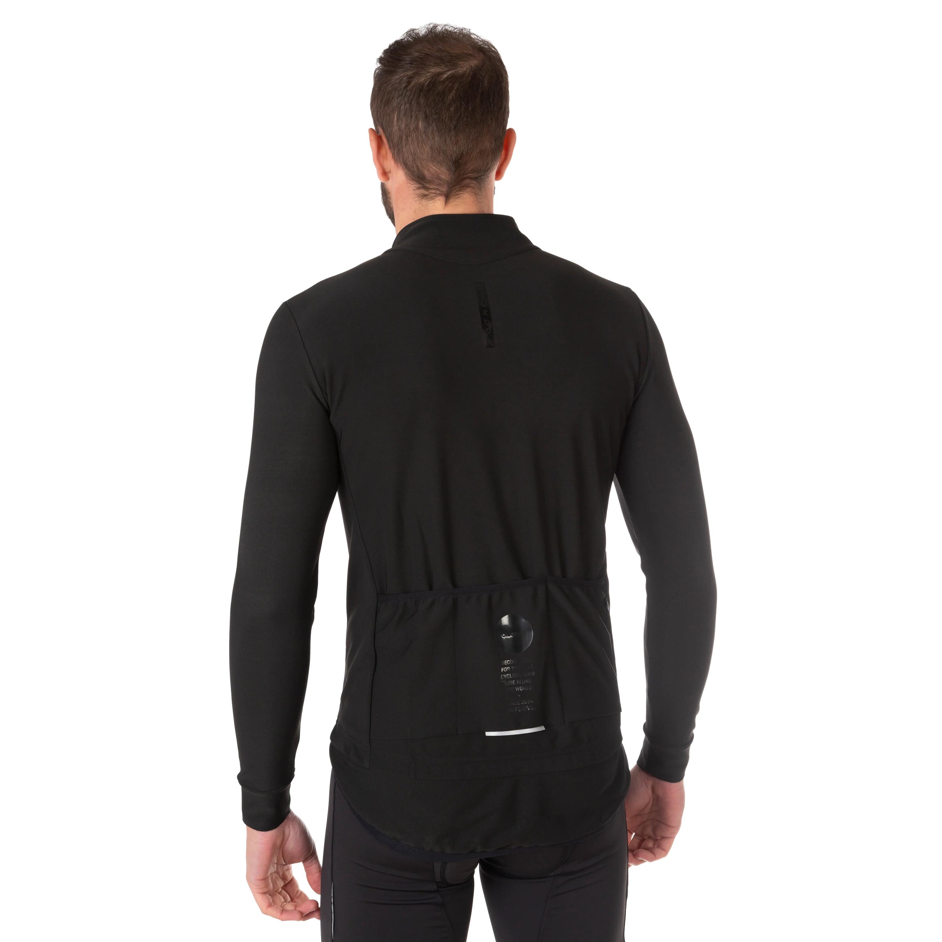 Chaqueta ciclista hombre manga larga negro 4/6