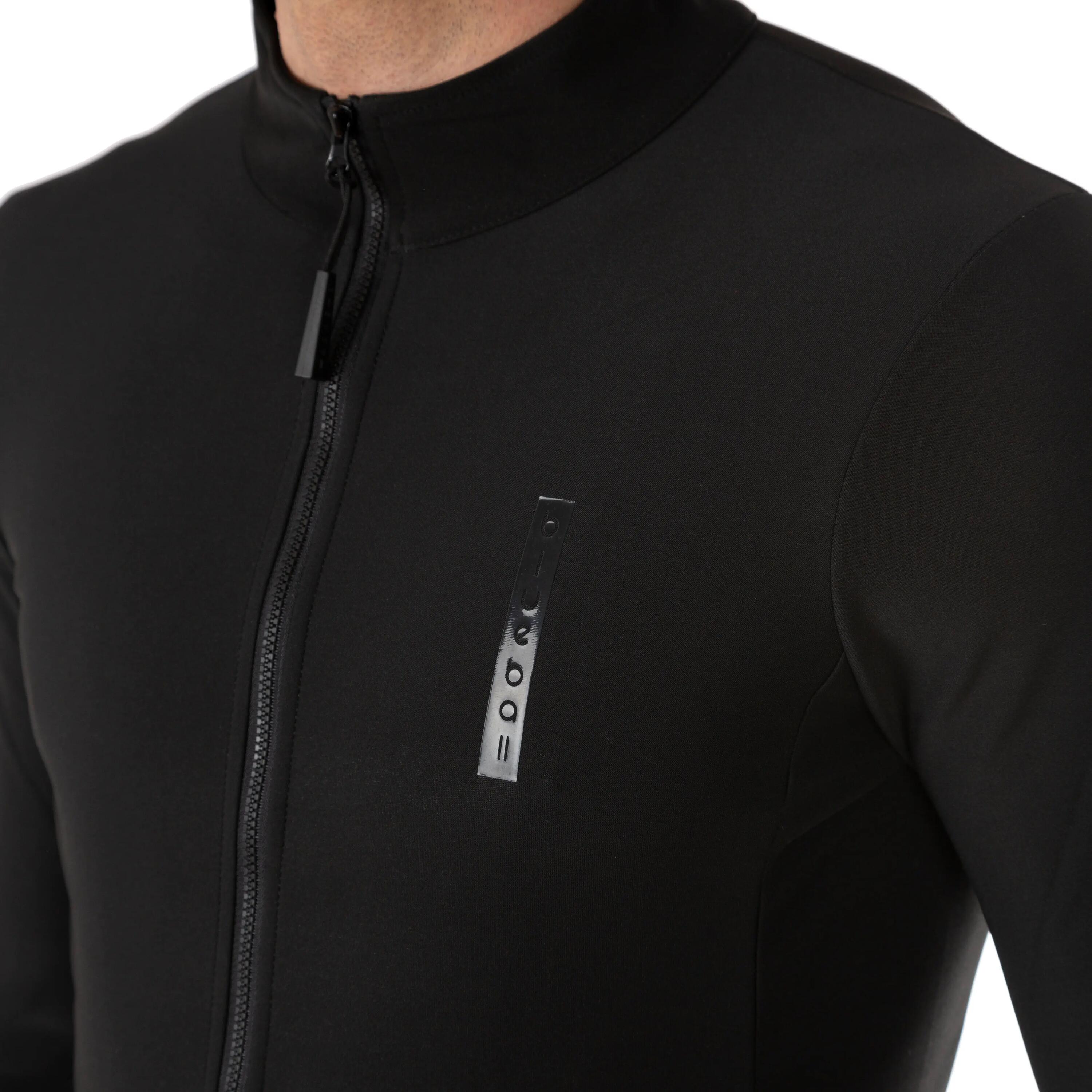 Chaqueta ciclista hombre manga larga negro 6/6