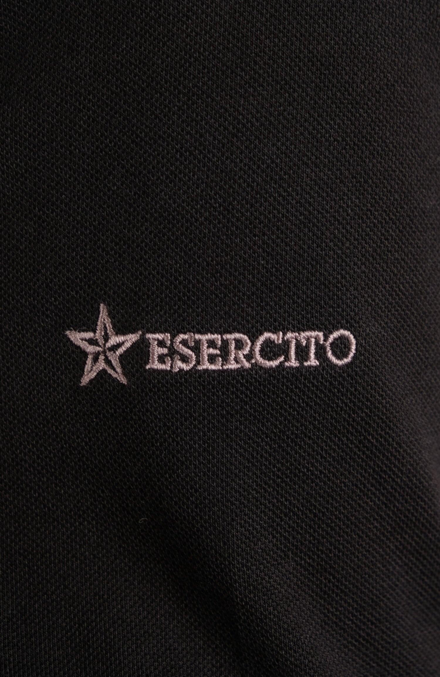 Polo Aviazione Esercito nera a maniche corte in cotone uomo 4/4
