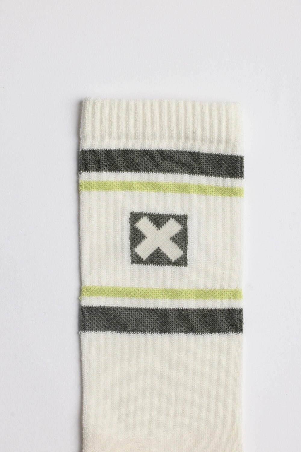 Calcetines Blue Banana Stripes Blanco Roto de Algodón Orgánico 2/2