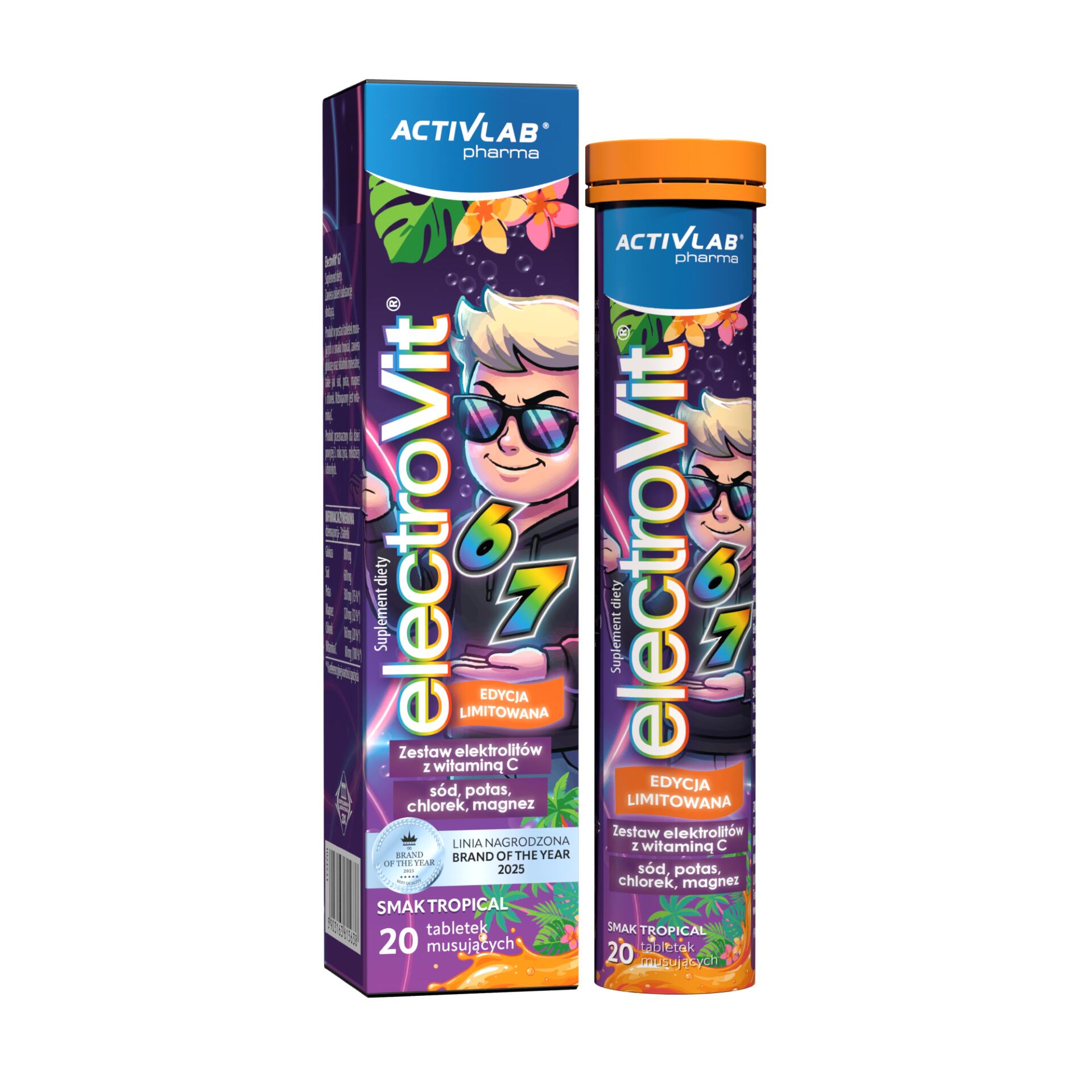 Elektrolity nawodnienie witamina C ElectroVit 67 tropical Activlab Pharma