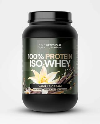 100 % whey isolate-eiwit, vanillecrème, 1 kg, sportdone