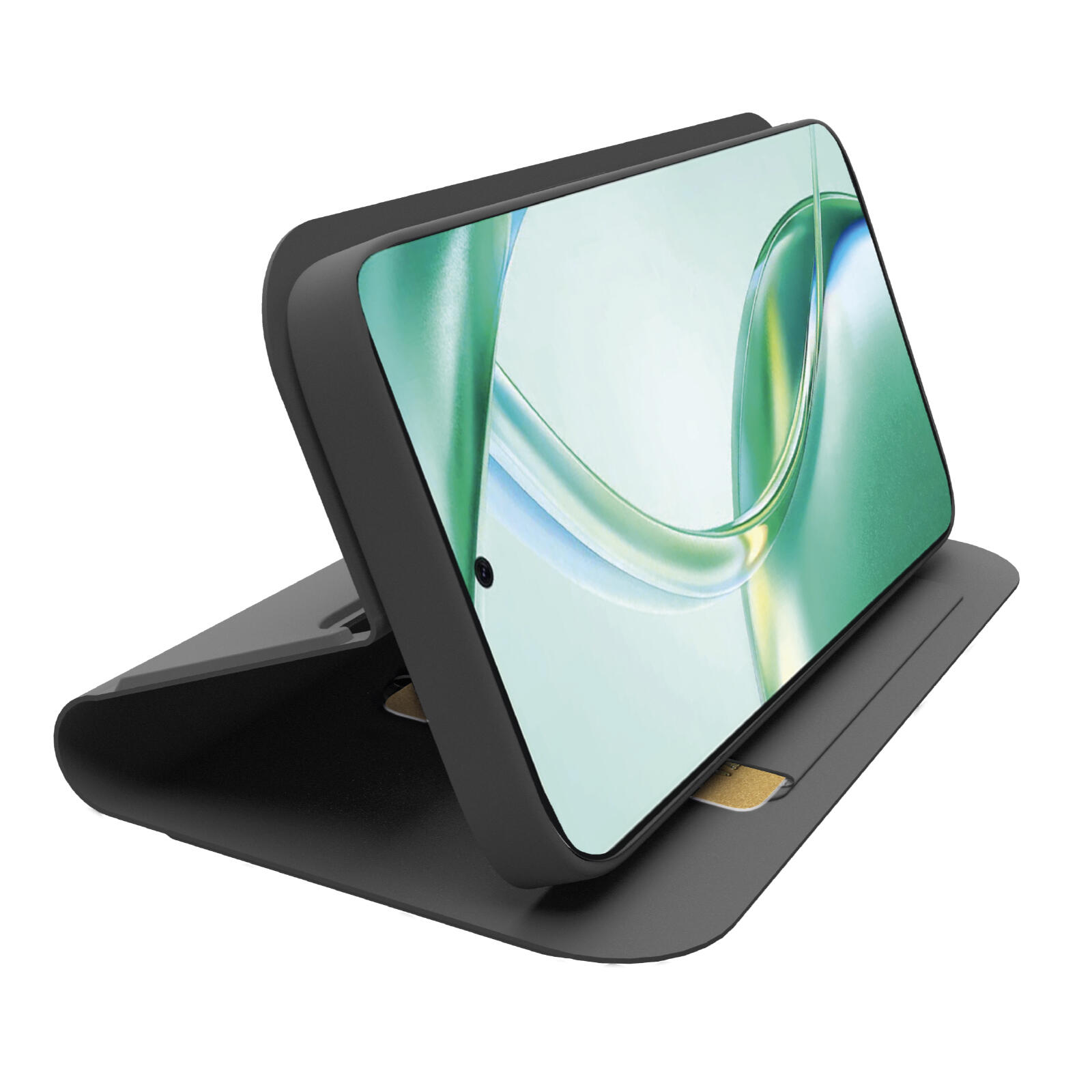 Étui portefeuille avec support et surface douce au toucher pour Honor 200 Smart 2/2