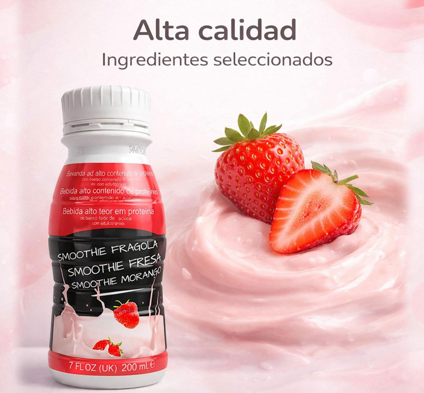 Protein Smoothie Bouteille 200 ml Fraise Pack de 8 unités 5/5