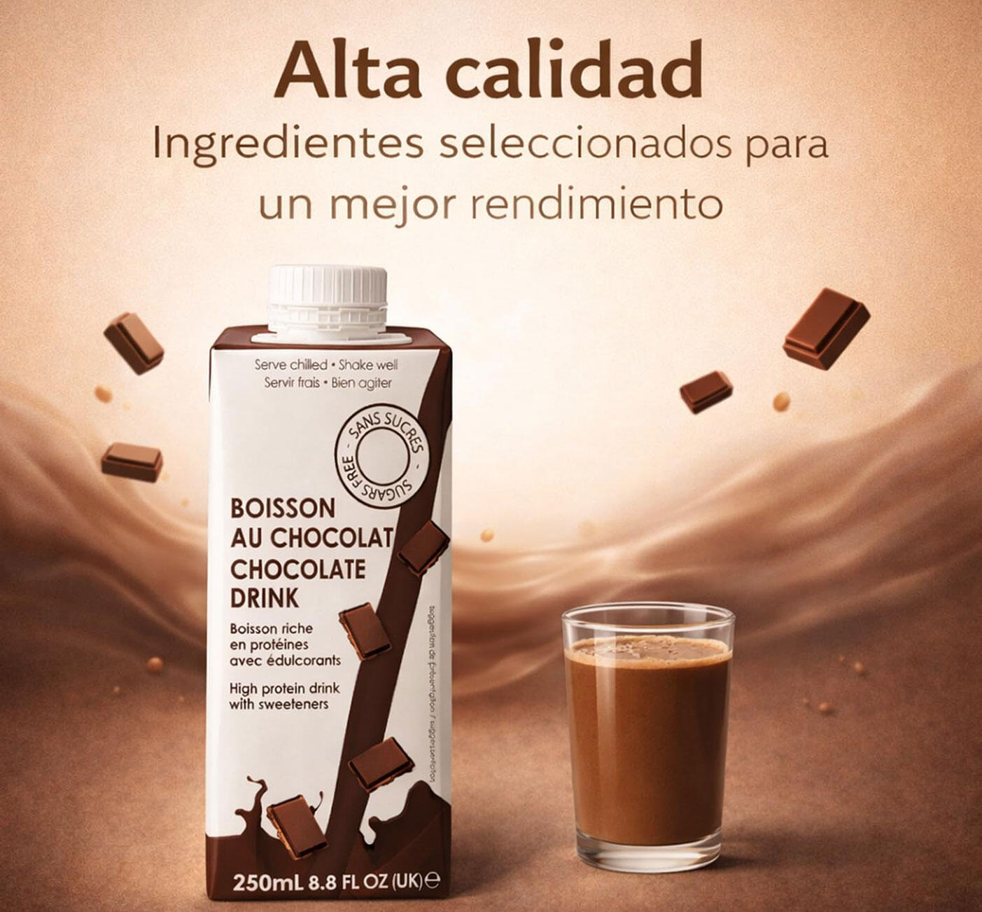 Protein Brick 250 ml de CHOCOLATE Pack 6 unidades 4/5