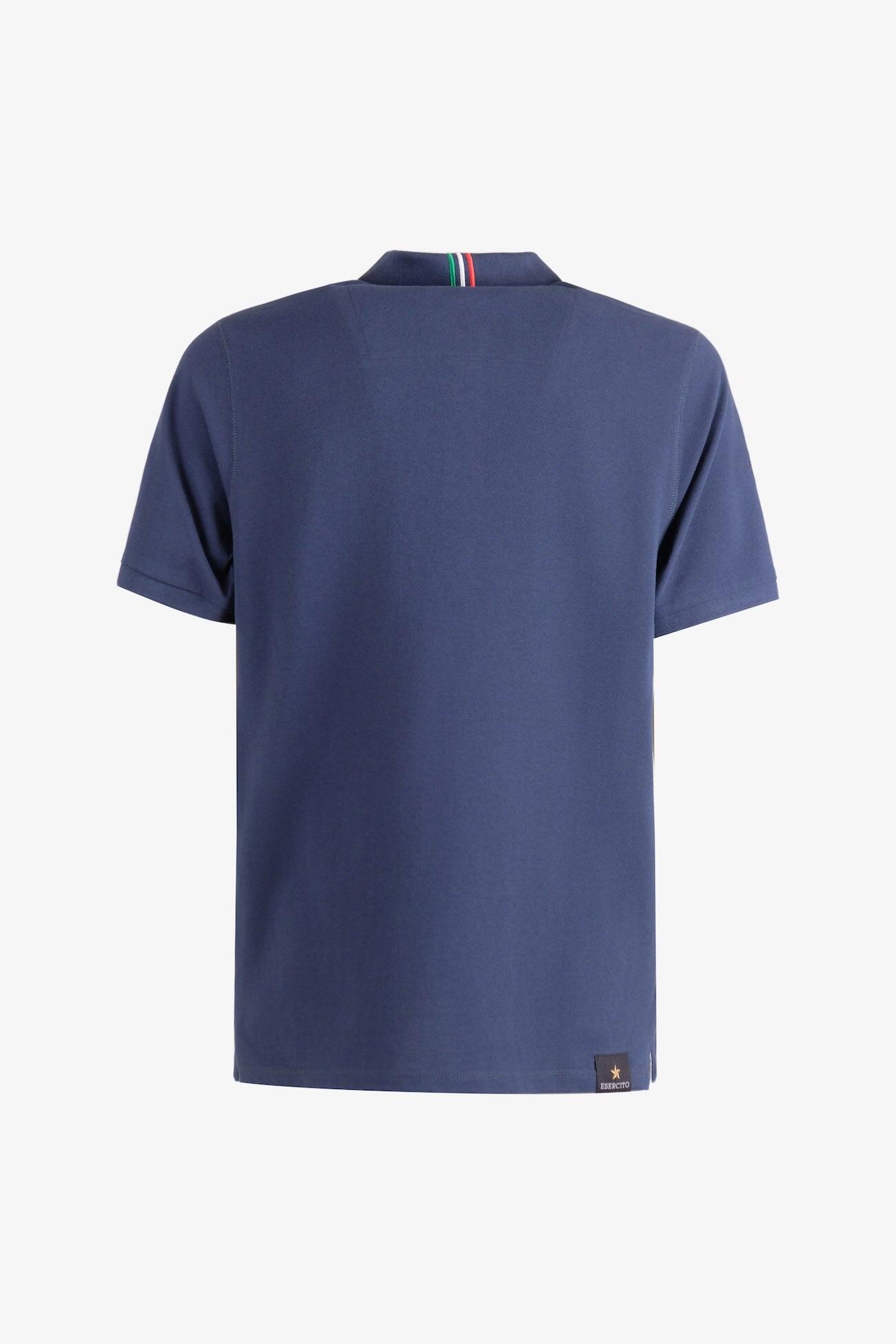 Polo Aviazione Esercito blu a maniche corte in cotone uomo 2/4