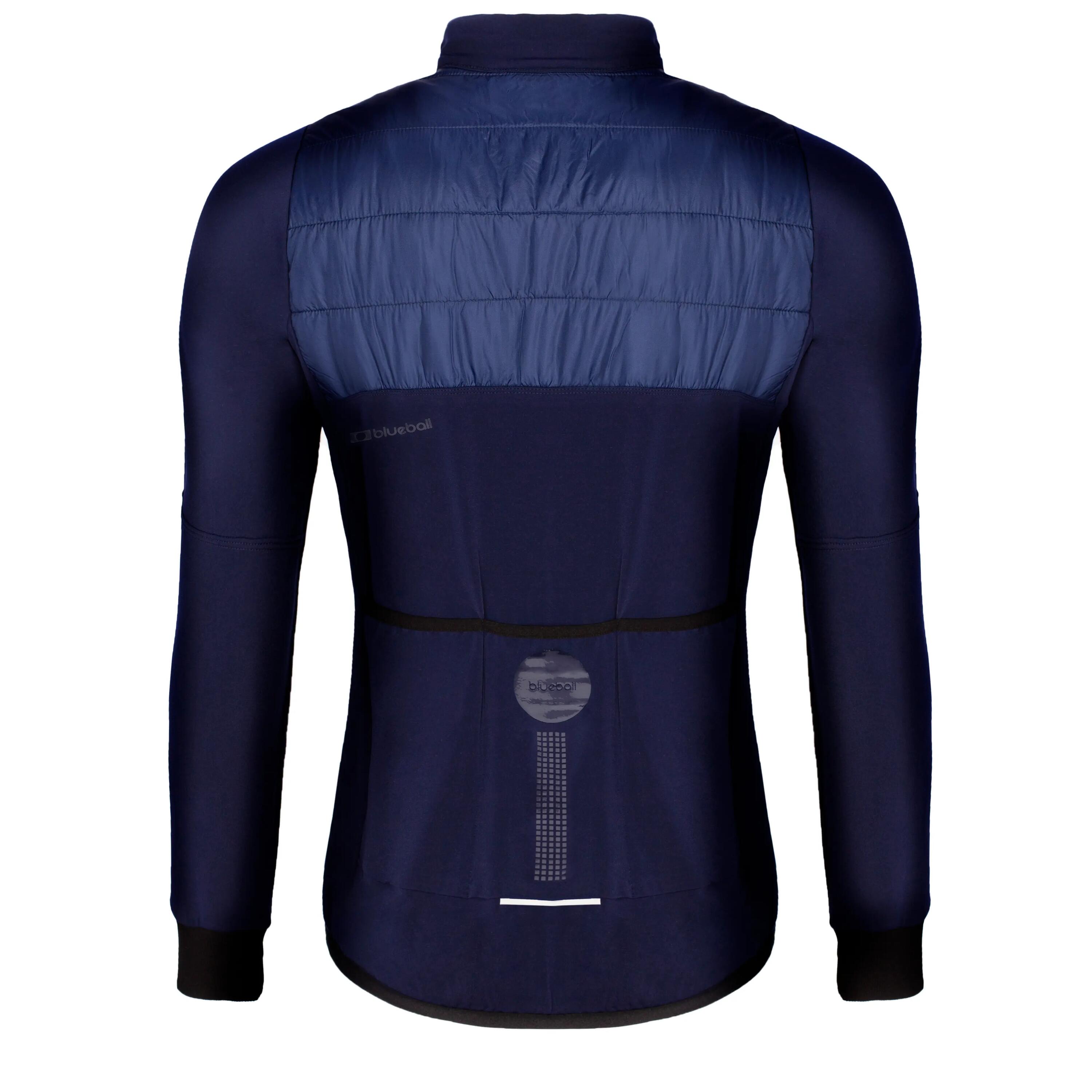 Chaqueta ciclista hombre manga larga azul marino 2/6