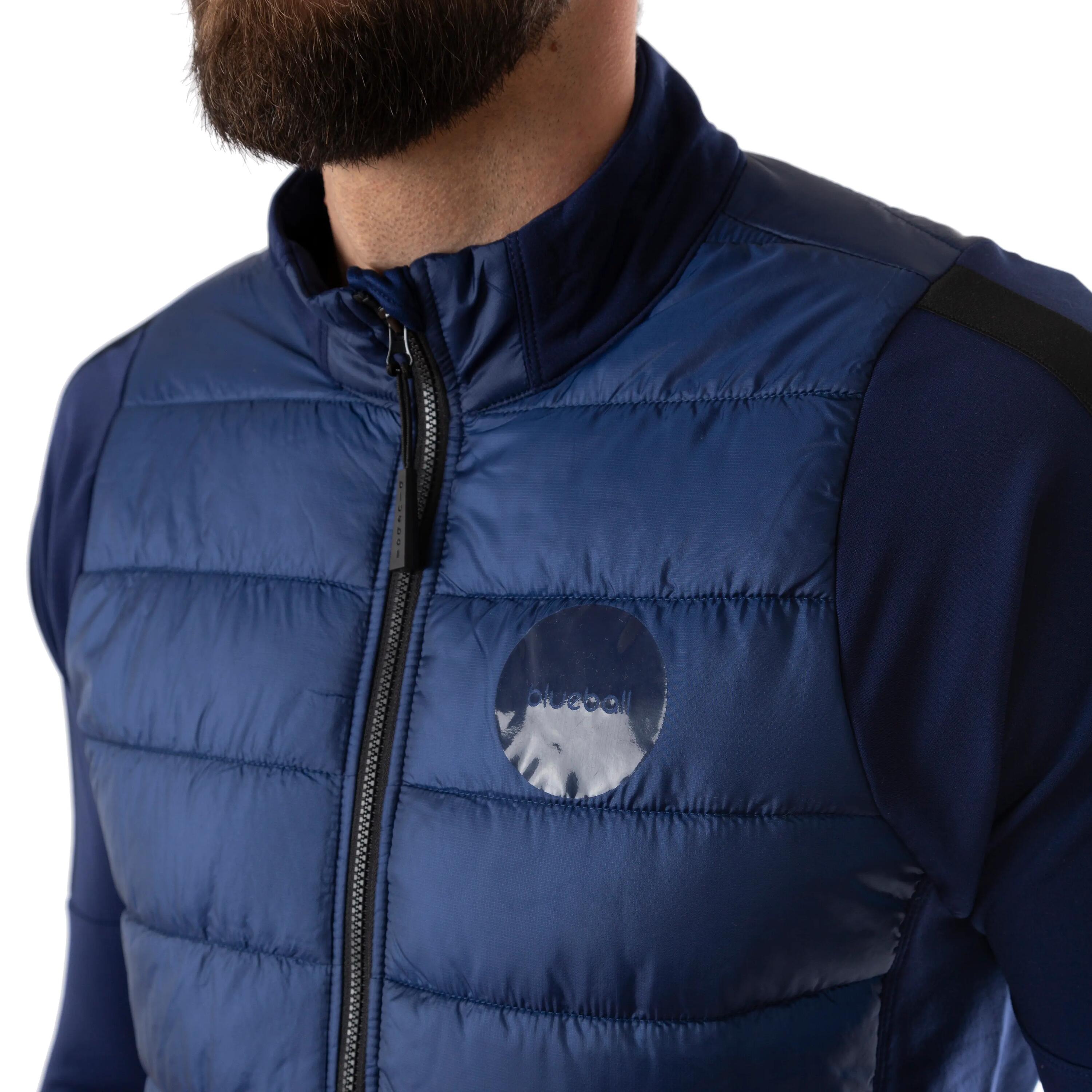 Chaqueta ciclista hombre manga larga azul marino 5/6