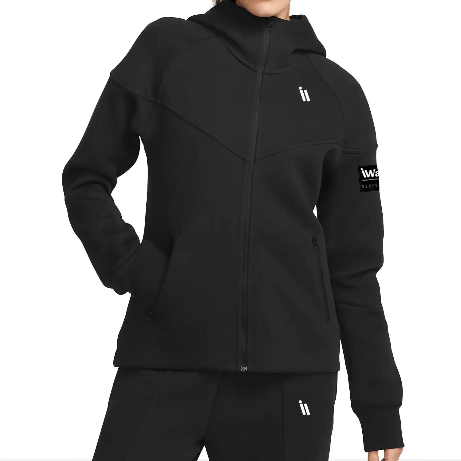 Sudadera iwalk EcoRun Zip Sweatshirt Femme couleur noir 4/4