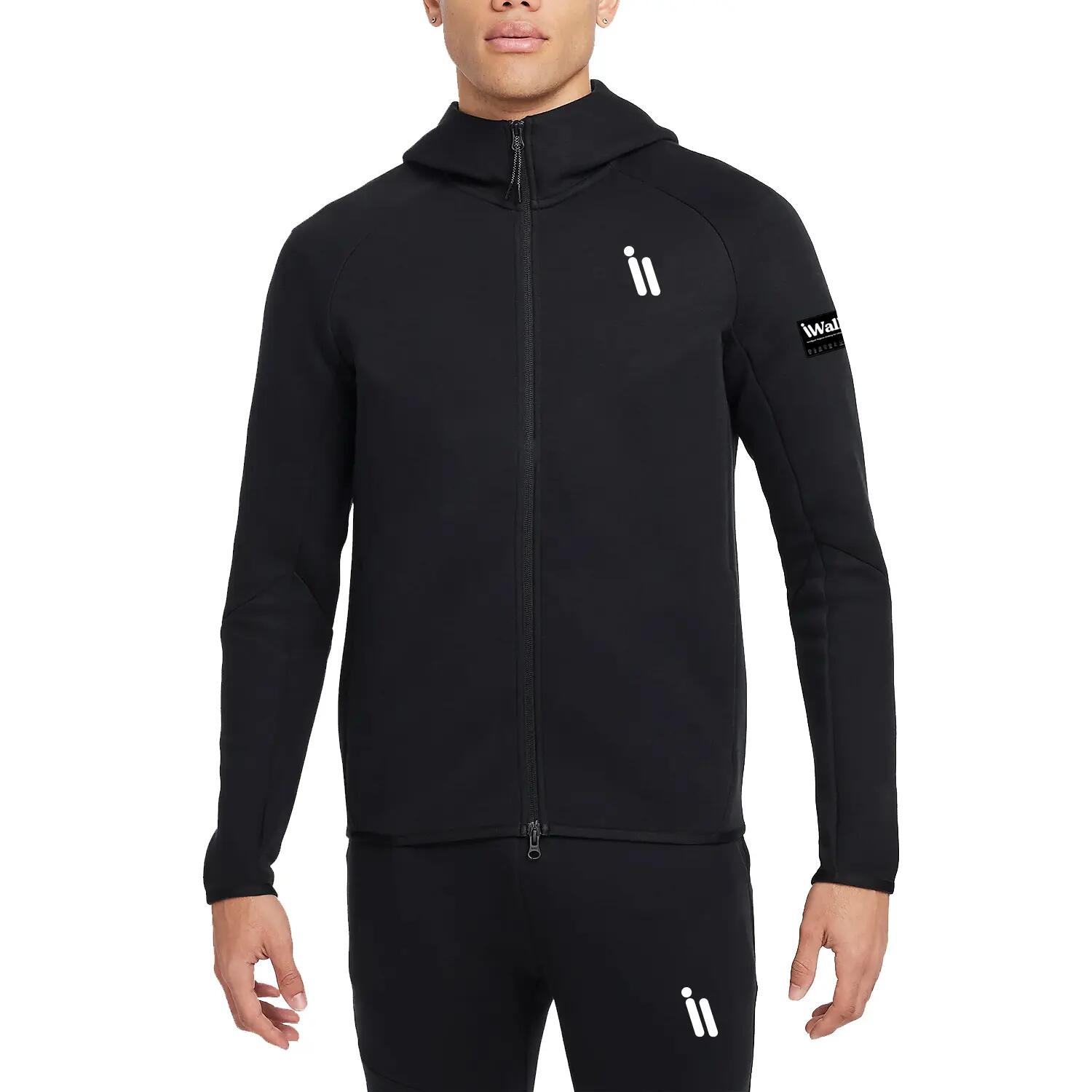 Sudadera iwalk EcoRun Zip couleur noir 4/4