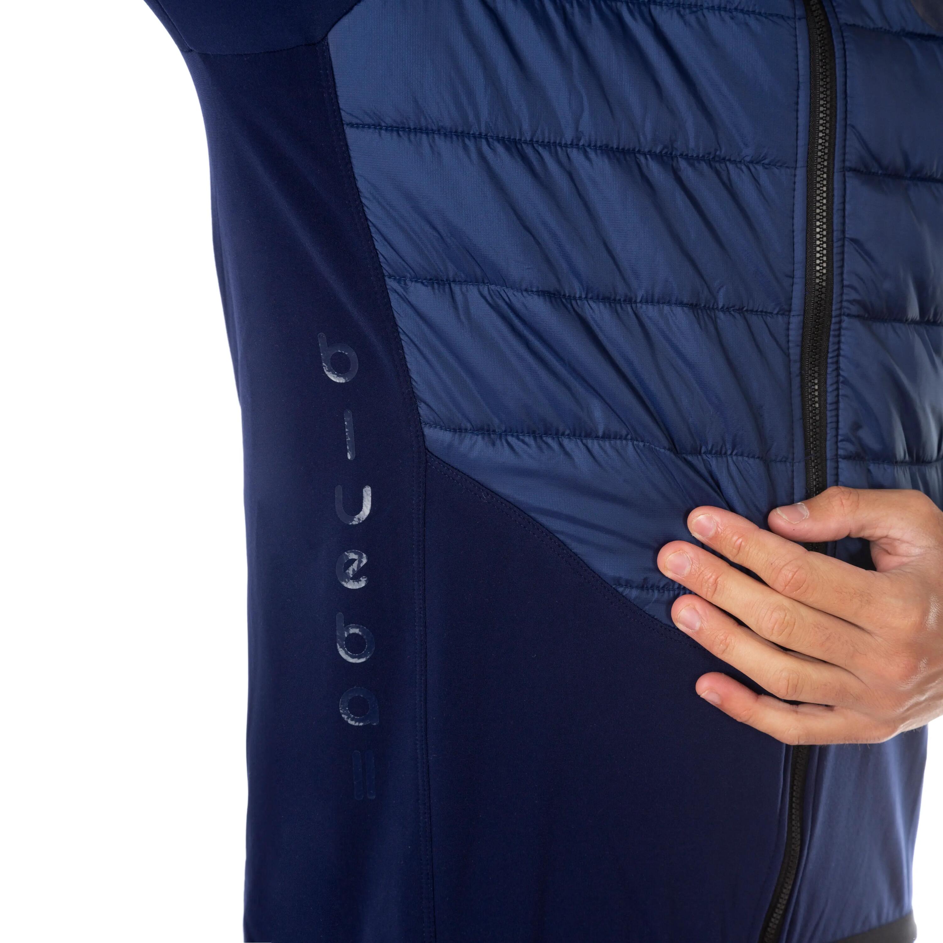 Chaqueta ciclista hombre manga larga azul marino 6/6
