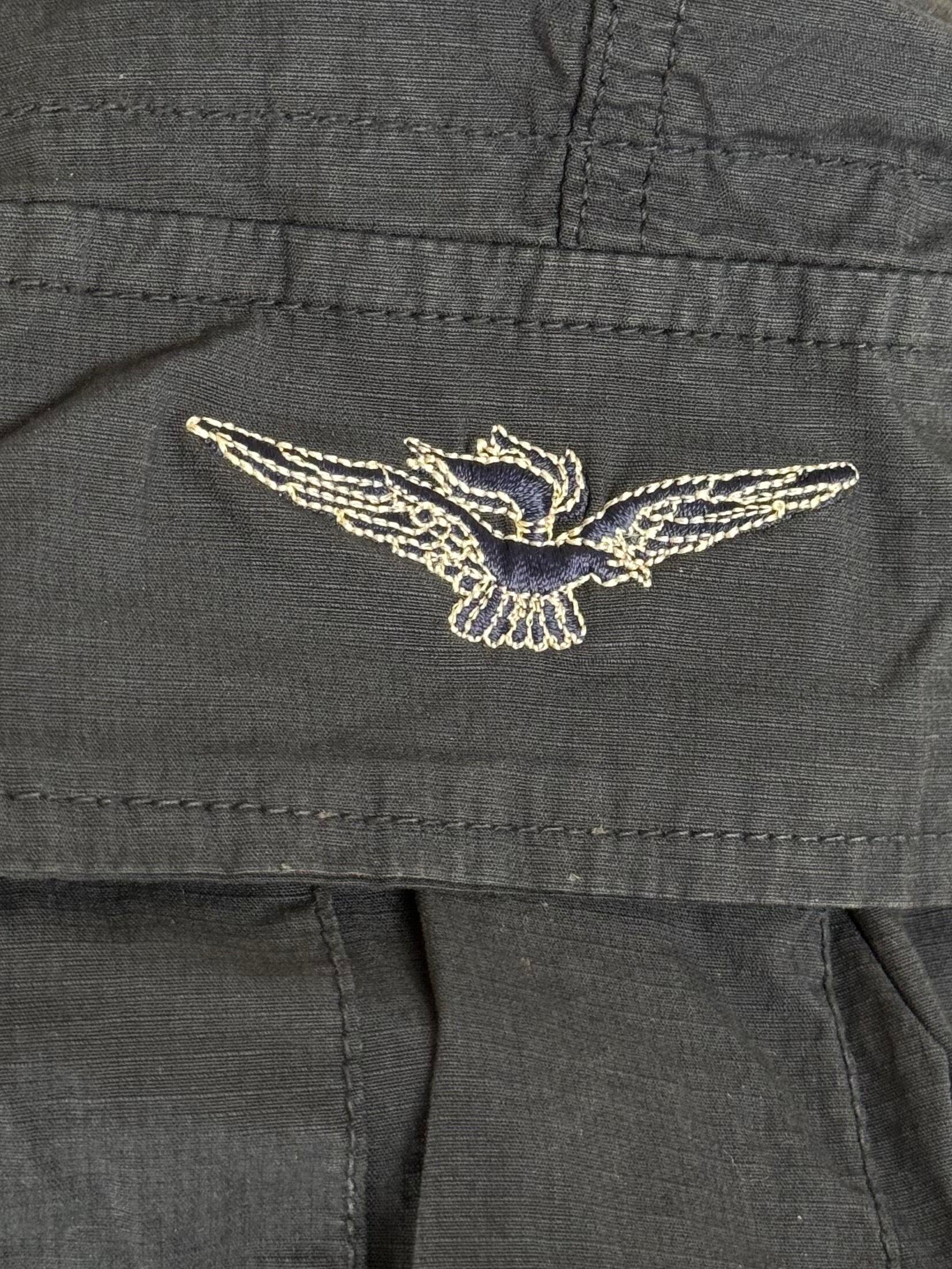 Bermuda Aviazione Esercito blu cargo in cotone uomo 3/4