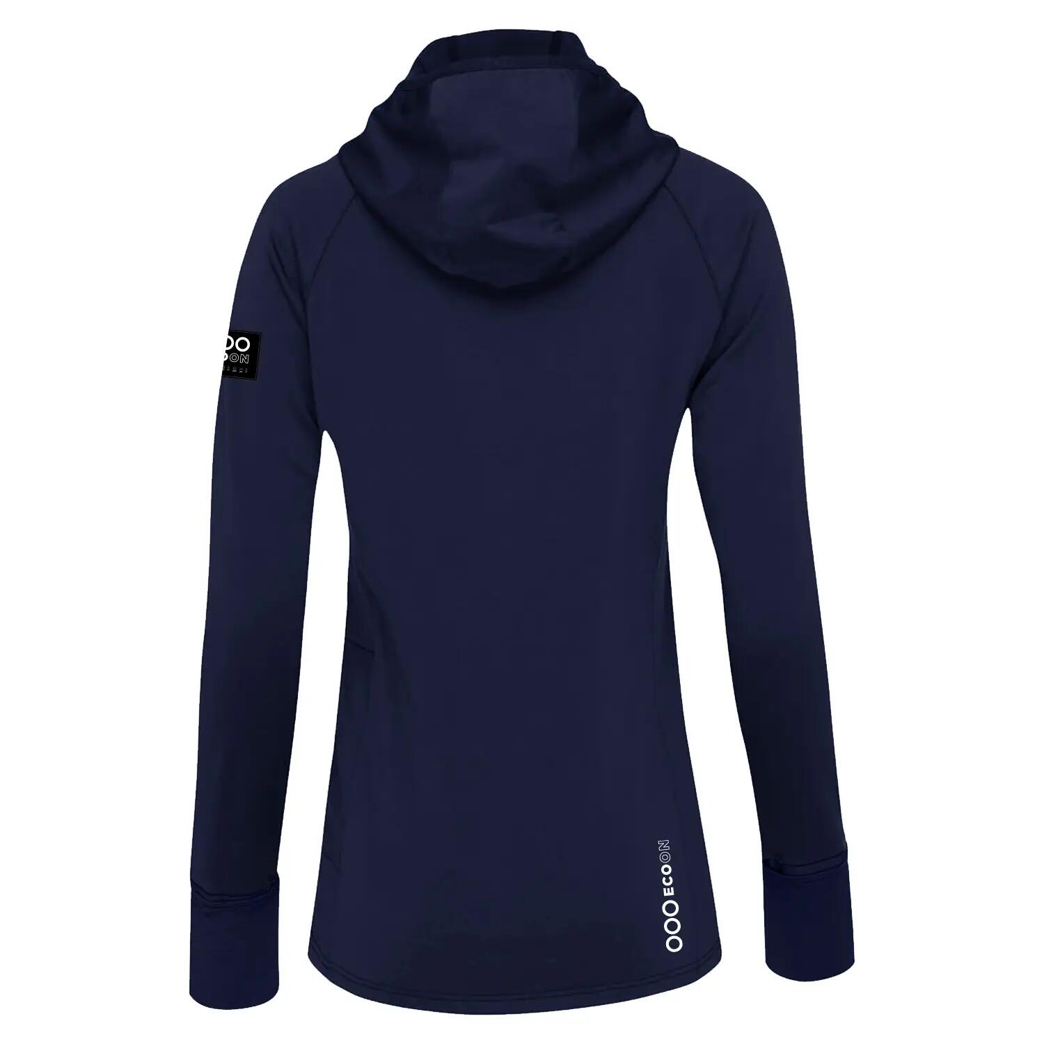 Sudadera avec capucha ECOON modèle Course du Sanglier couleur bleu Marino 2/7