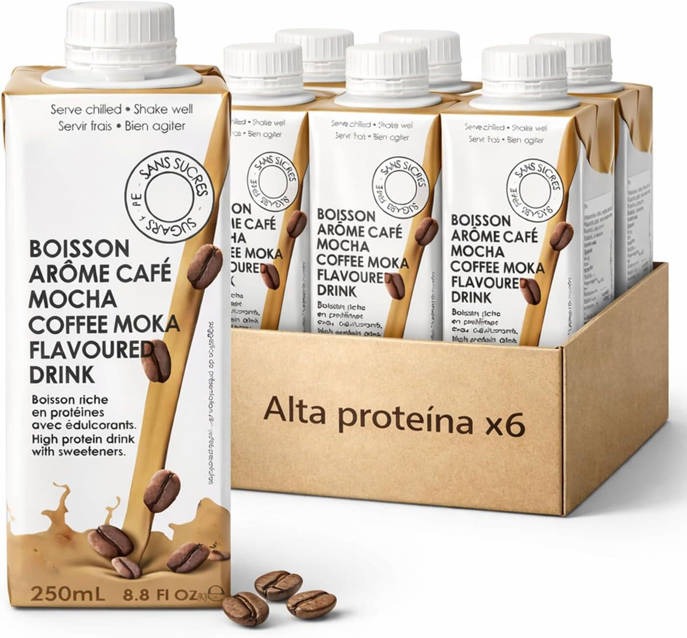Protein Brick 250 ml de MOKA Pack de 6 unités 1/5