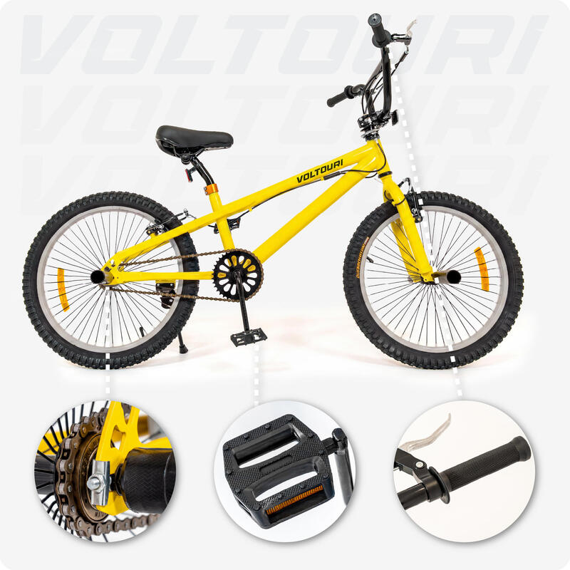 BMX 20", performanță, VOLTOURI, rotor 360°, cuie, cadru oțel