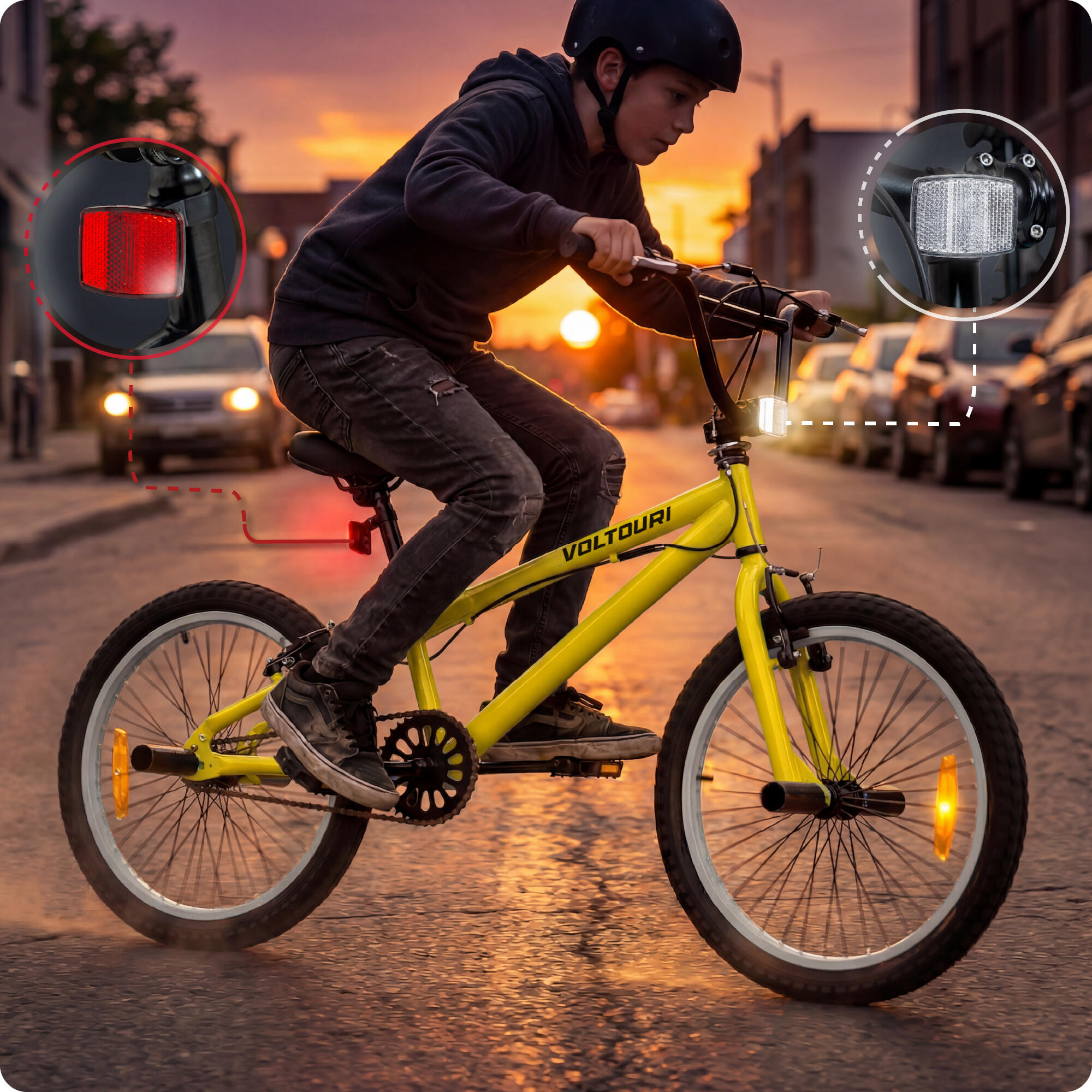 BMX kolo VOLTOURI BK15 20 palců ocelový rám V-Brake freestyle pro děti 7–13 let 7/7