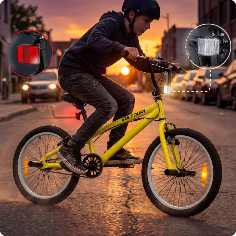 BMX 20", performanță, VOLTOURI, rotor 360°, cuie, cadru oțel