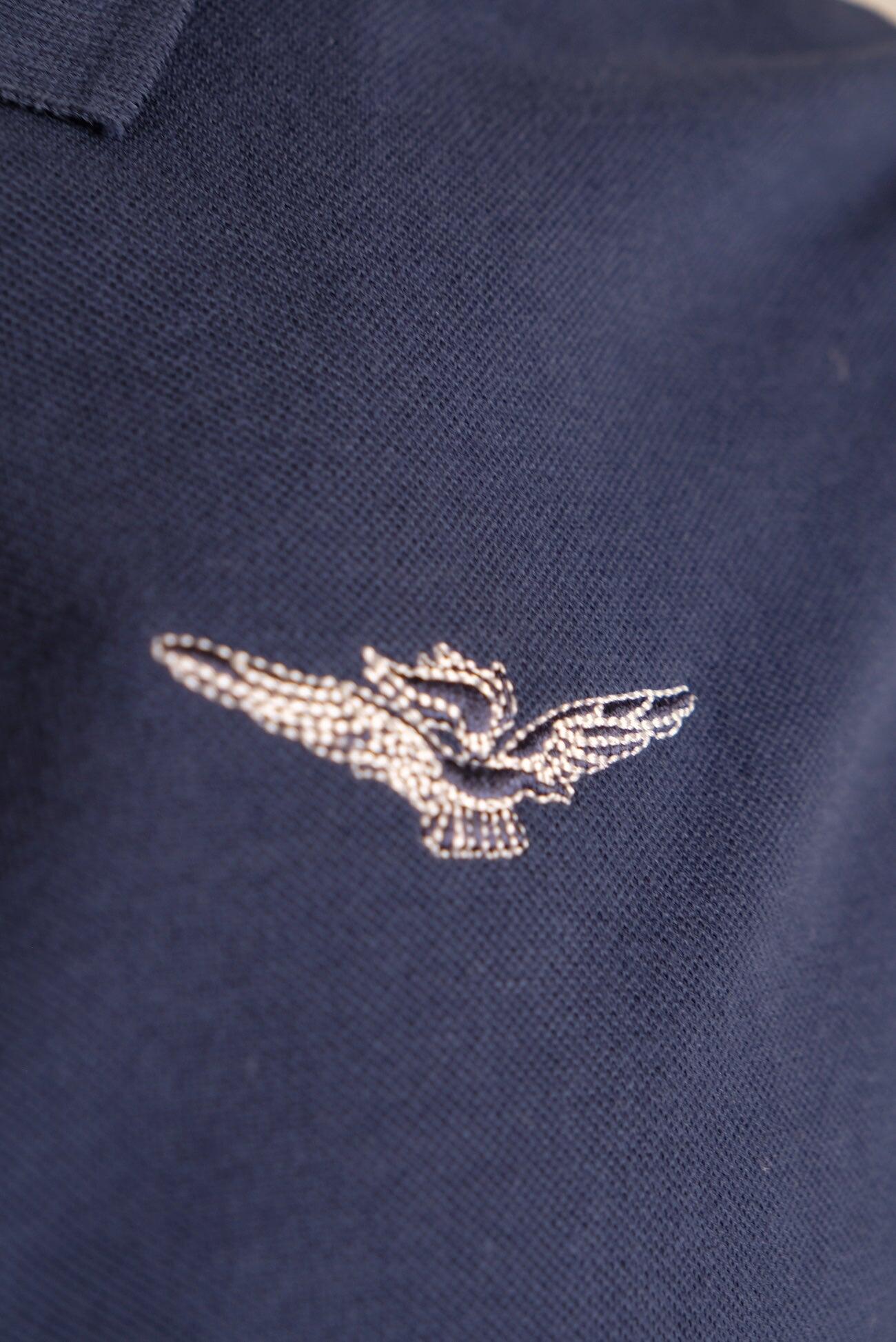 Polo Aviazione Esercito blu a maniche corte in cotone uomo 4/4